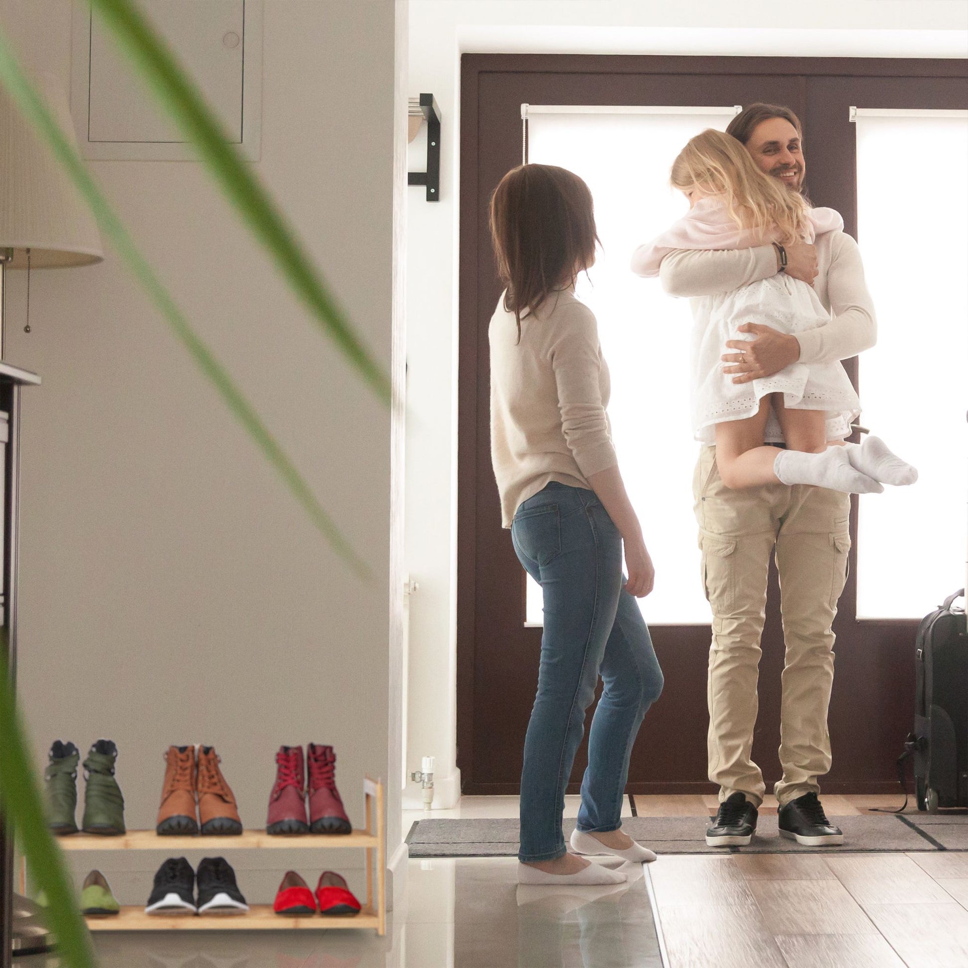 Schuhregal stapelbar Bambus Hellbraun von Relaxdays