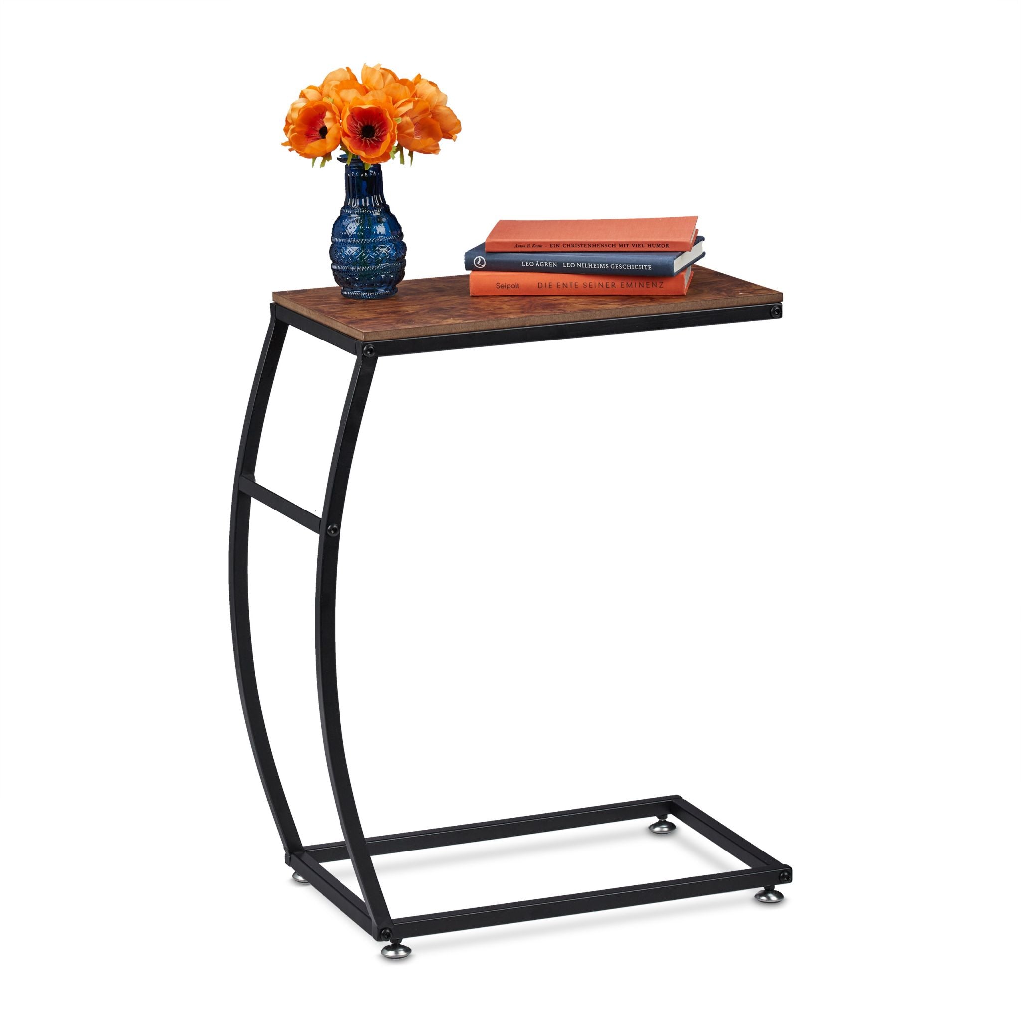 Beistelltisch Industrial Design Braun-Schwarz von Relaxdays
