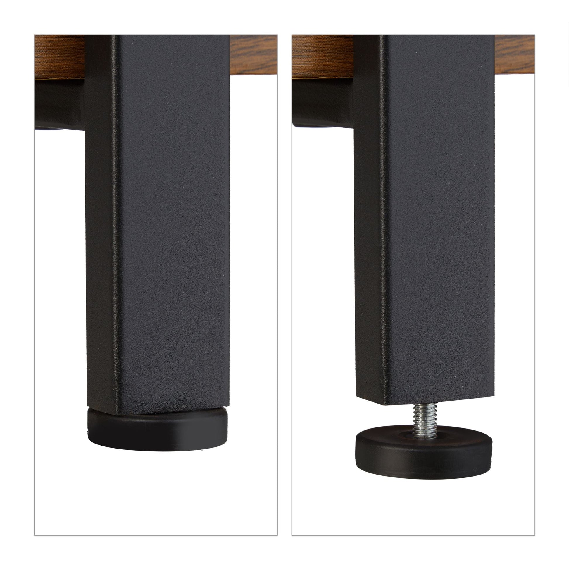 Industrial Regal mit 3 Ebenen Braun-Schwarz von Relaxdays