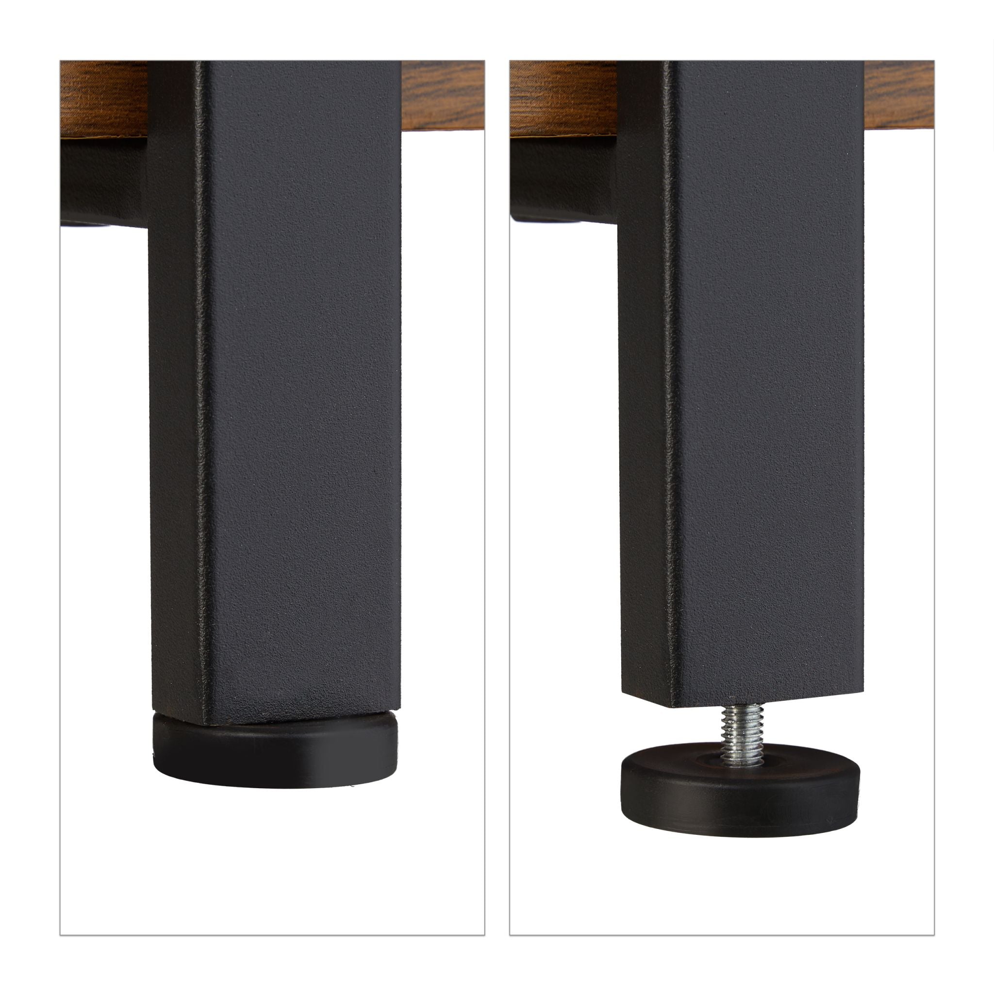 Industrial Regal mit 3 Ebenen Braun-Schwarz von Relaxdays