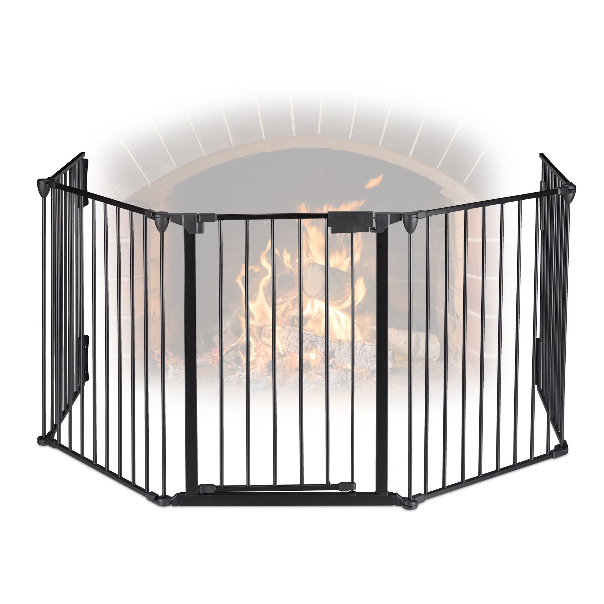 Kaminschutzgitter 5tlg. Schwarz von Relaxdays