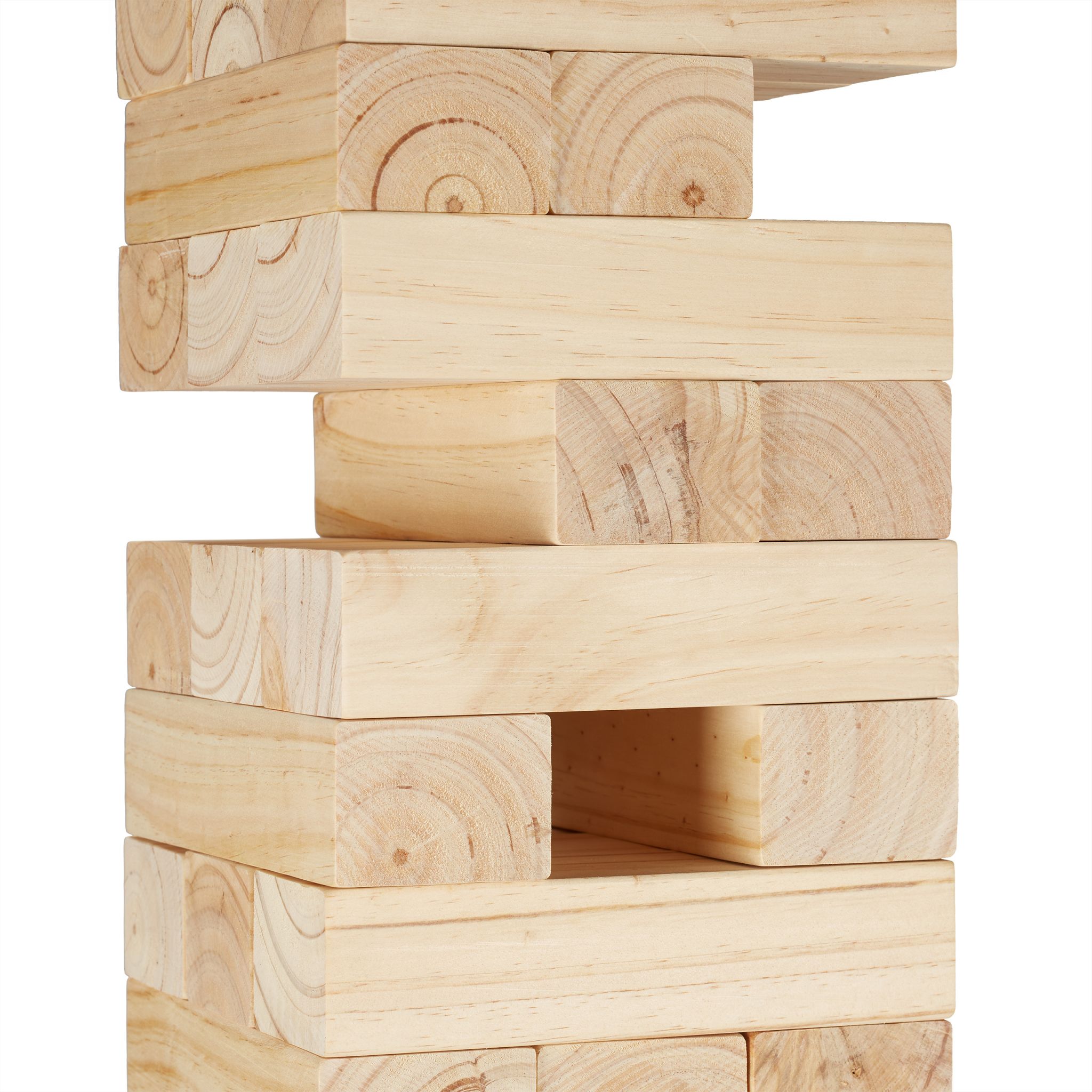 XXL Wackelturm Holz Hellbraun-Schwarz von Relaxdays