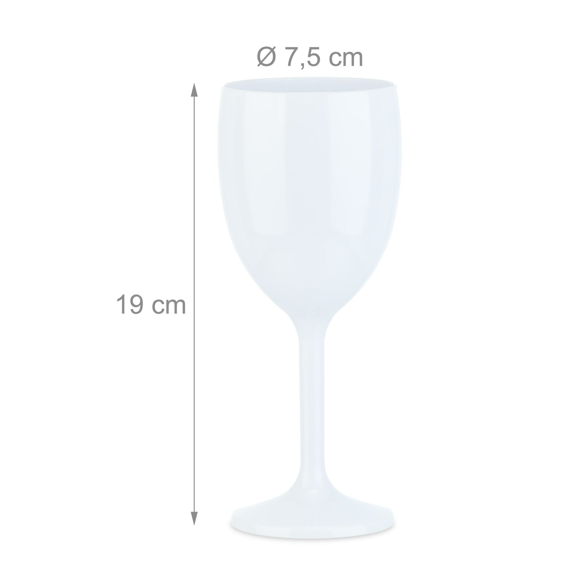 Weingläser Kunststoff 12er-Set Weiss von Relaxdays