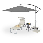 Ampelschirm D: 300cm Anthrazit-Schwarz von Relaxdays