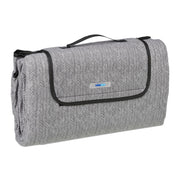 Picknickdecke Fleece Grau von Relaxdays