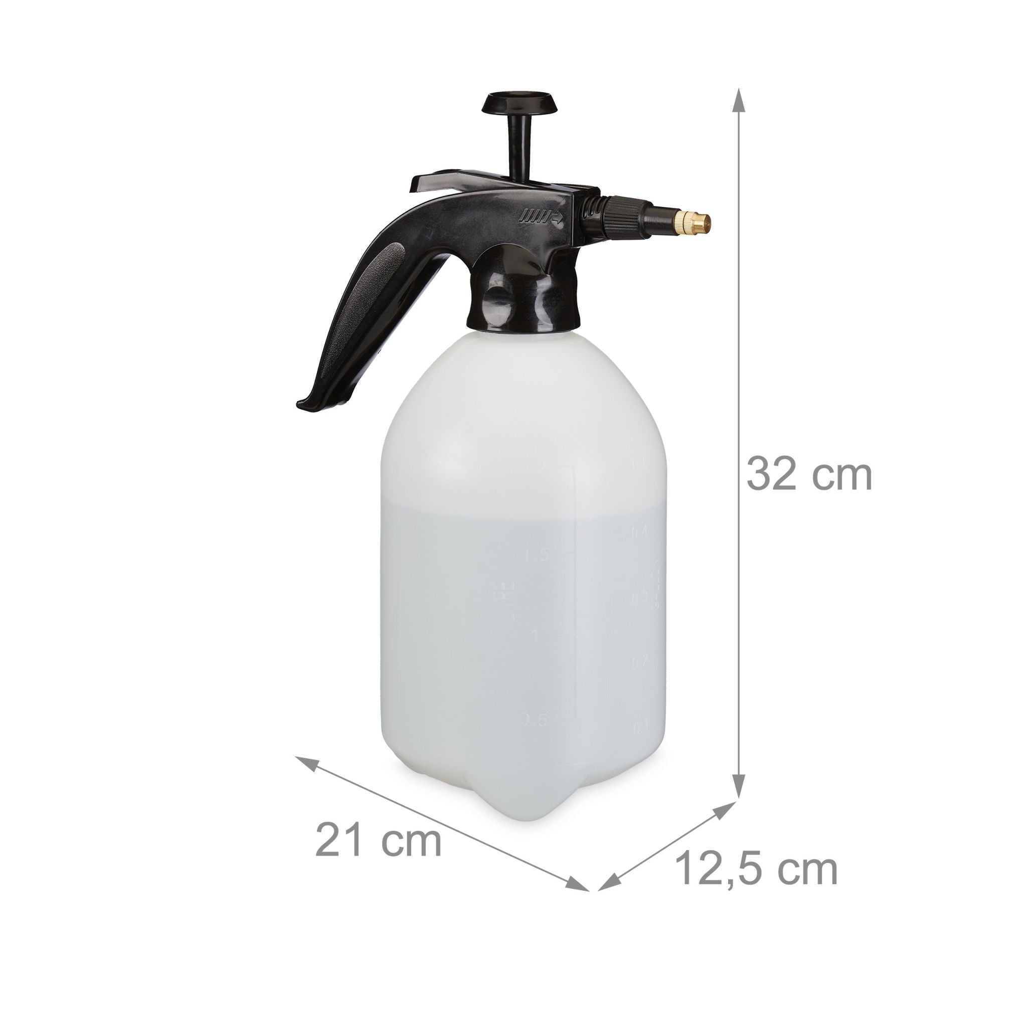 Drucksprüher 2 Liter schwarz Weiss-Schwarz von Relaxdays