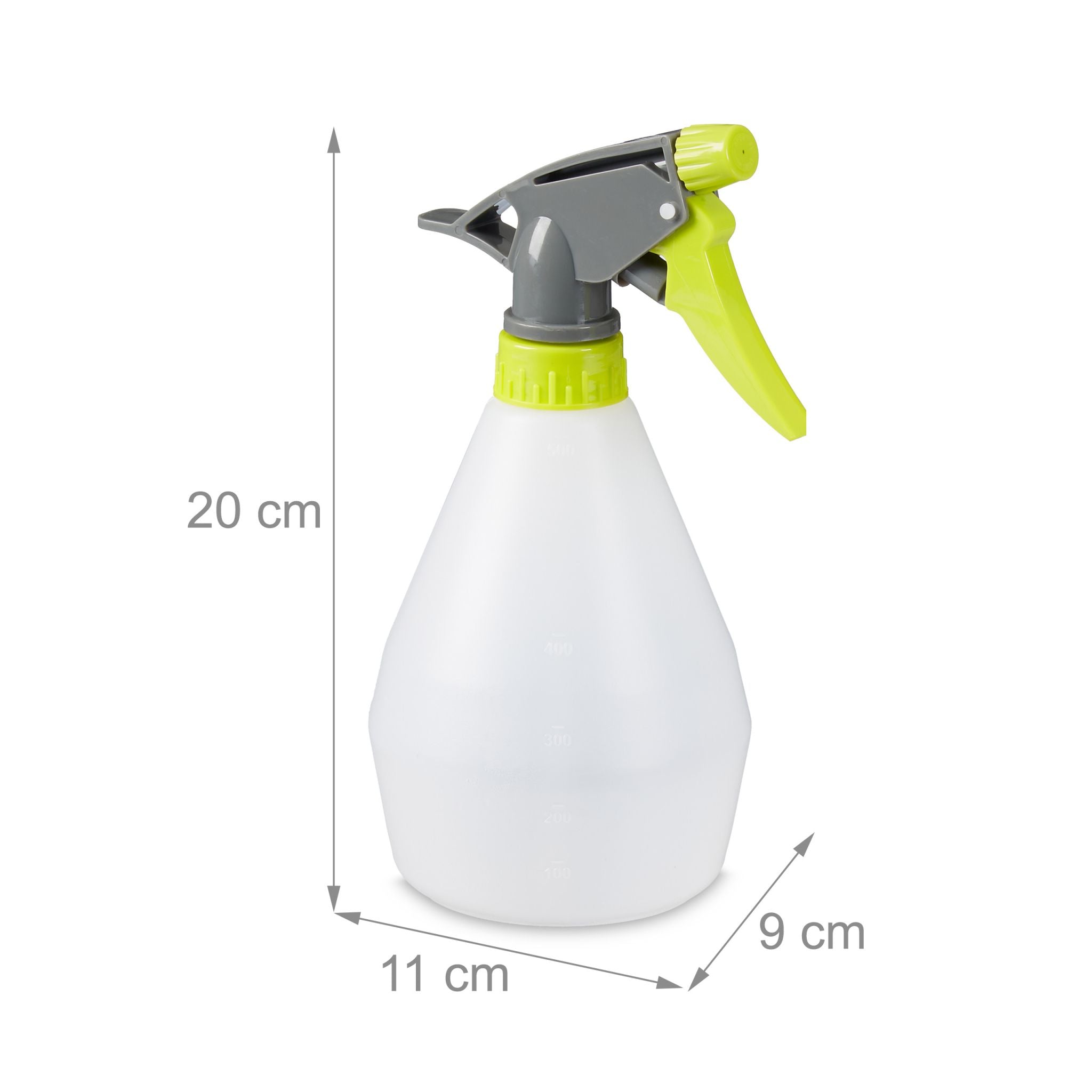 Sprühflasche 500 ml 3er-Set Weiss-Grün-Grau von Relaxdays