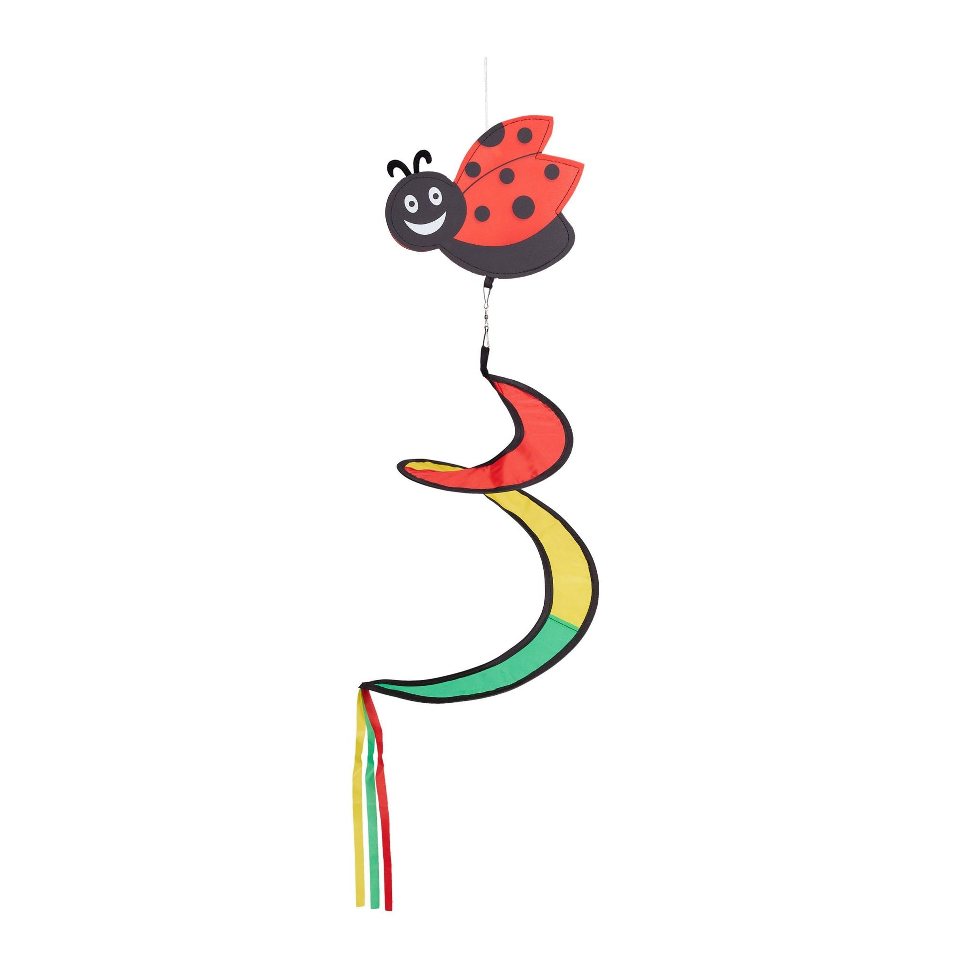 Windspiel Spirale Tiermotive 3er-Set Gelb-Grün-Rot von Relaxdays