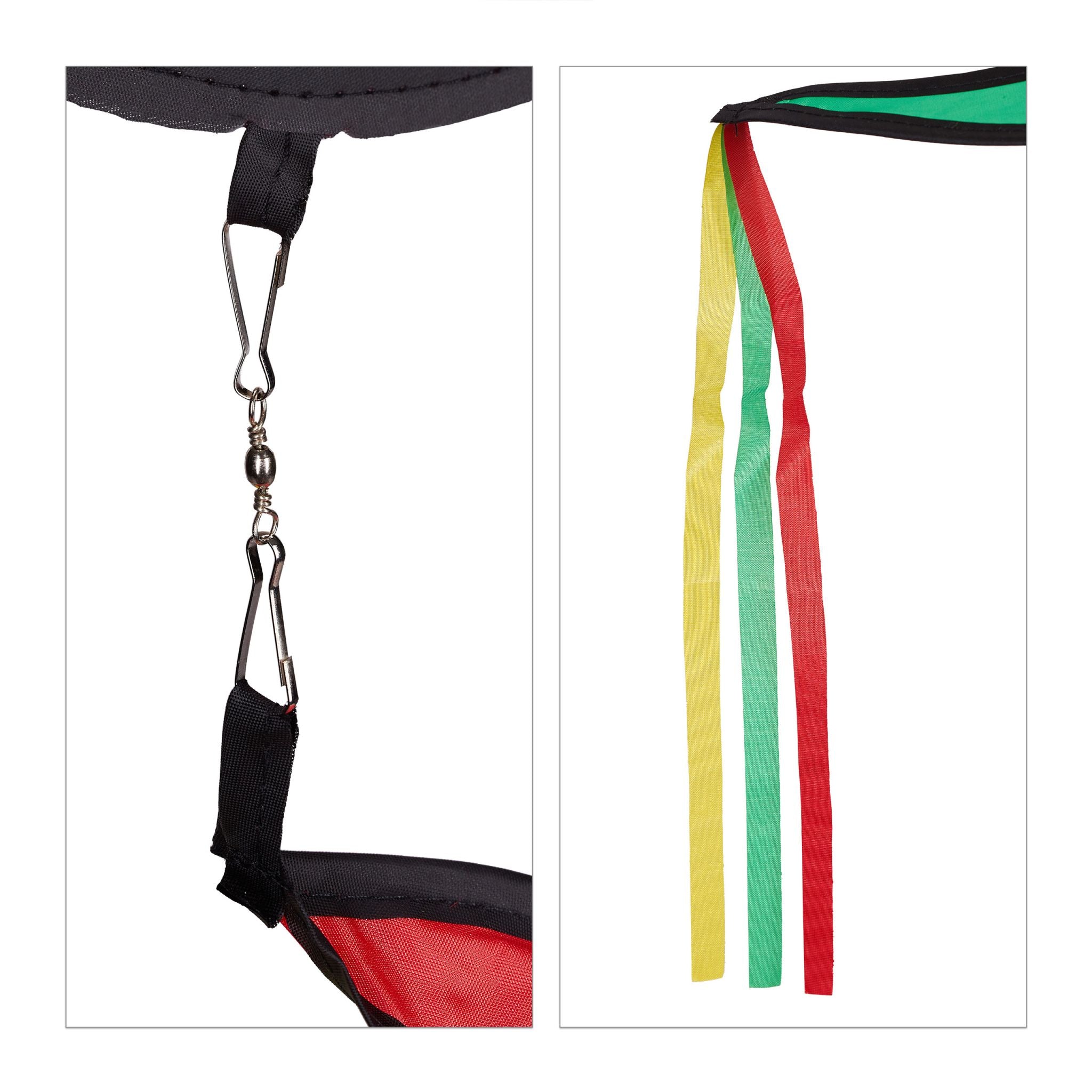 Windspiel Spirale Tiermotive 3er-Set Gelb-Grün-Rot von Relaxdays