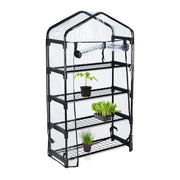Gewächshaus für Balkon Schwarz-Transparent von Relaxdays