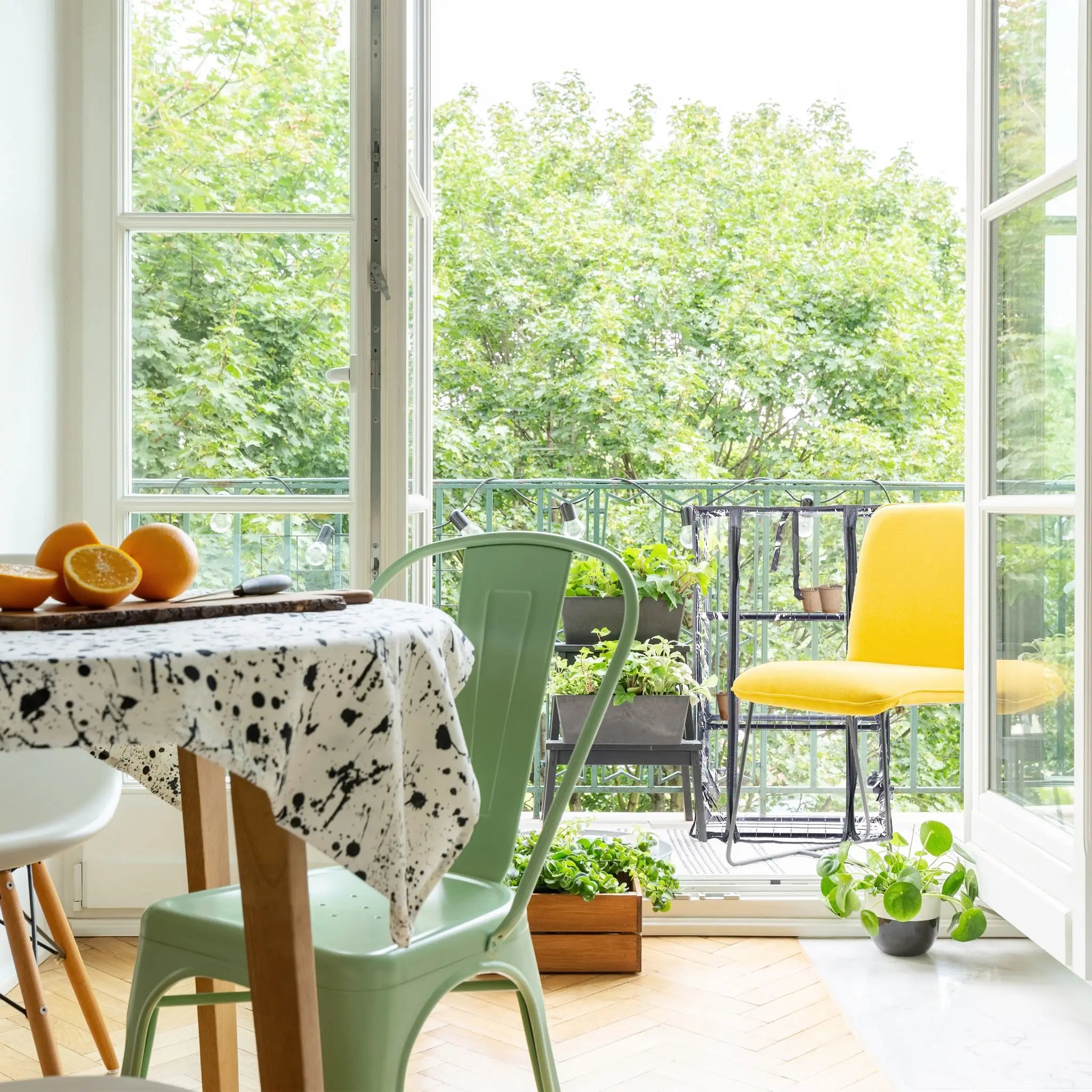 Gewächshaus für Balkon mit 3 Ebenen Schwarz-Transparent von Relaxdays