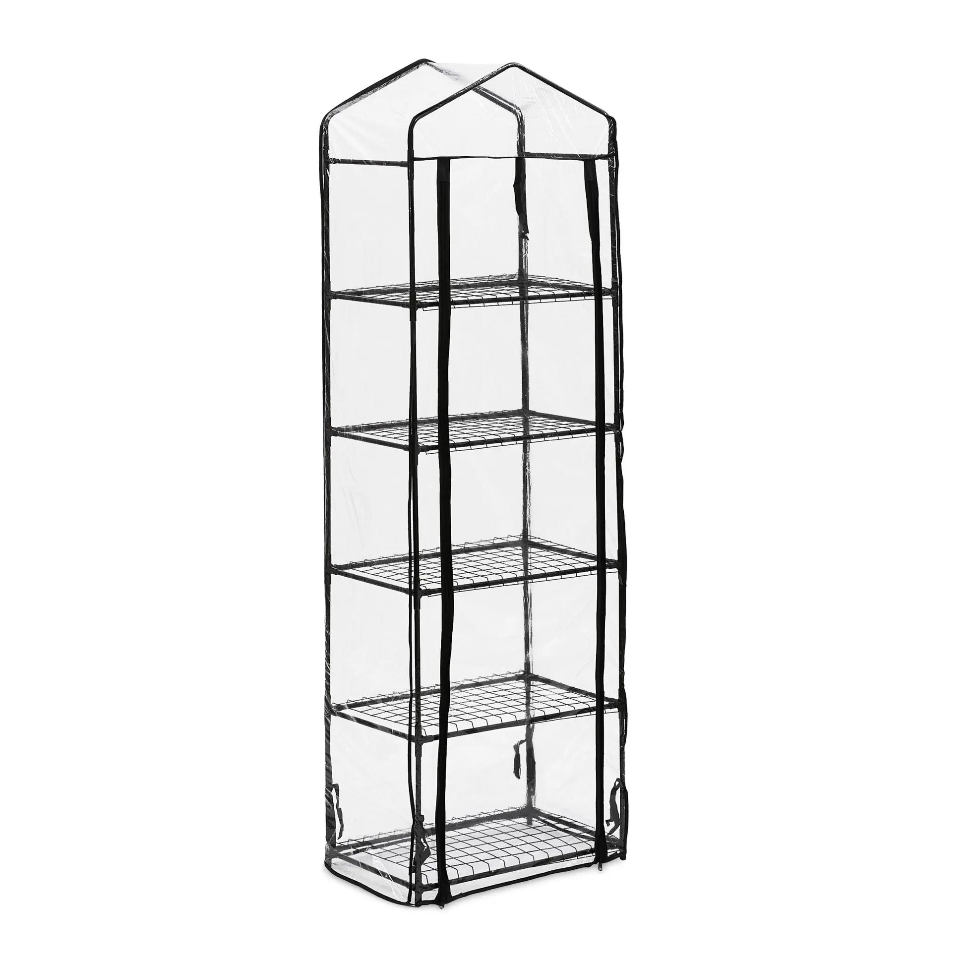 Balkon Gewächshaus mit PVC-Folie Schwarz-Transparent von Relaxdays