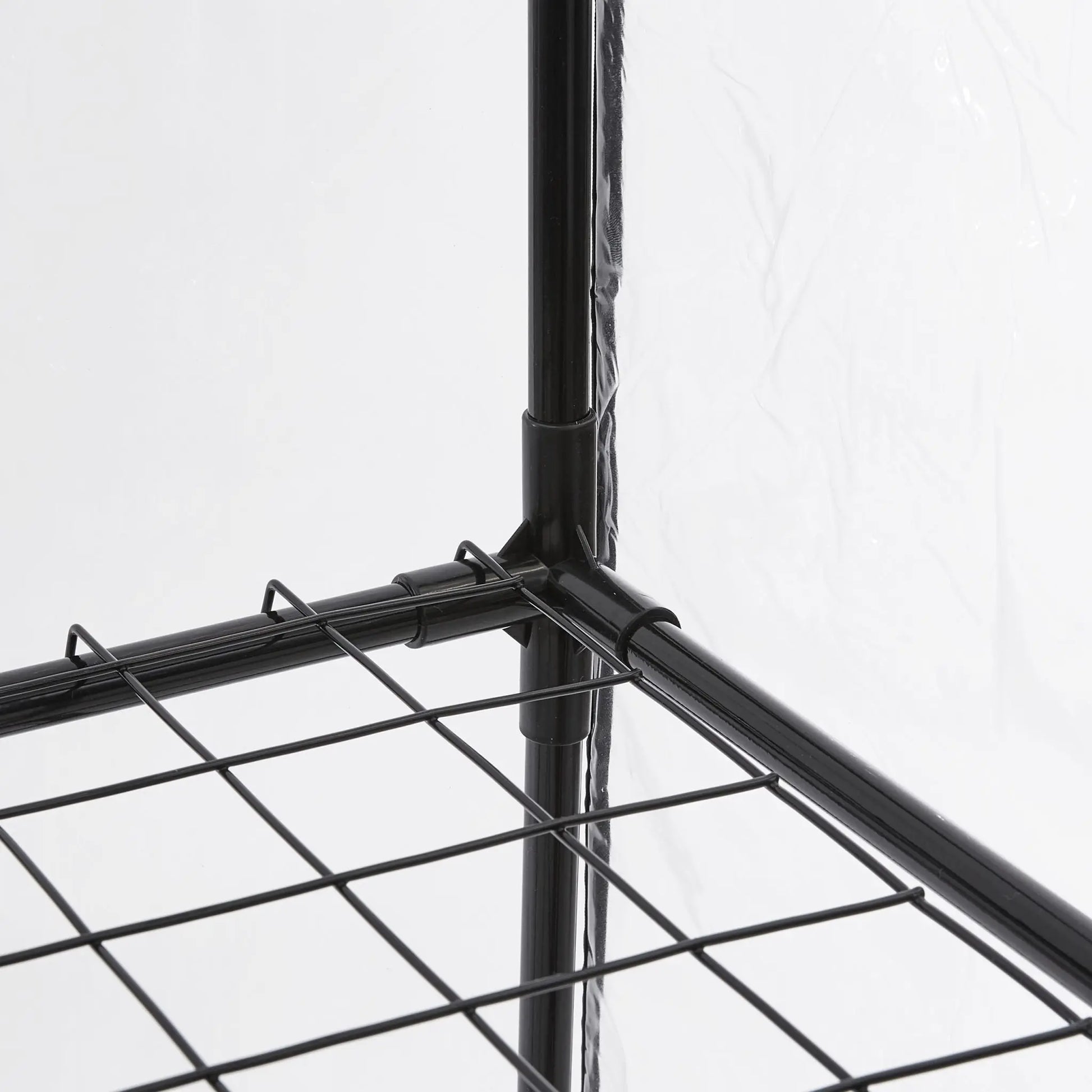 Balkon Gewächshaus mit PVC-Folie Schwarz-Transparent von Relaxdays