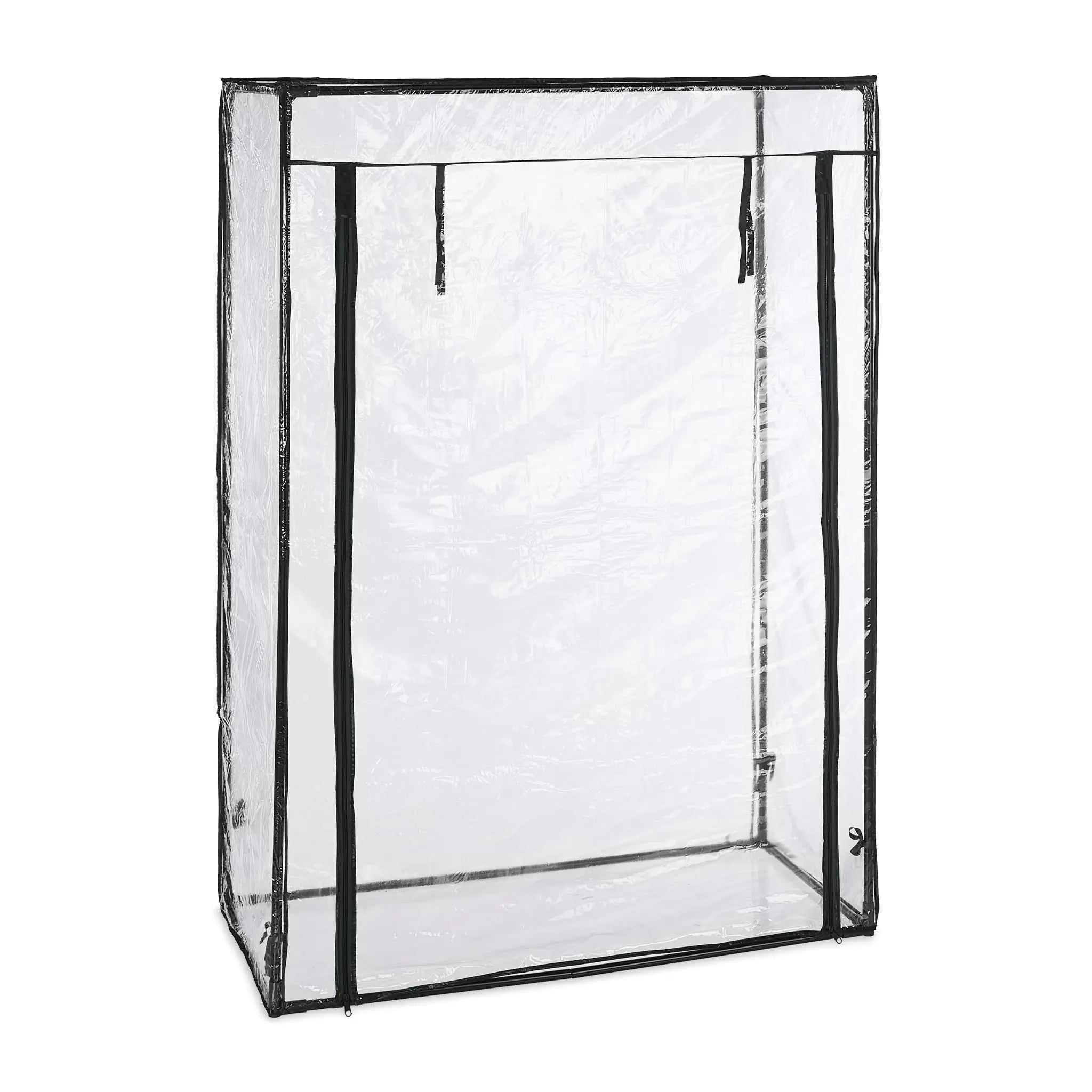 Tomatengewächshaus mit PVC-Folie Schwarz-Transparent von Relaxdays