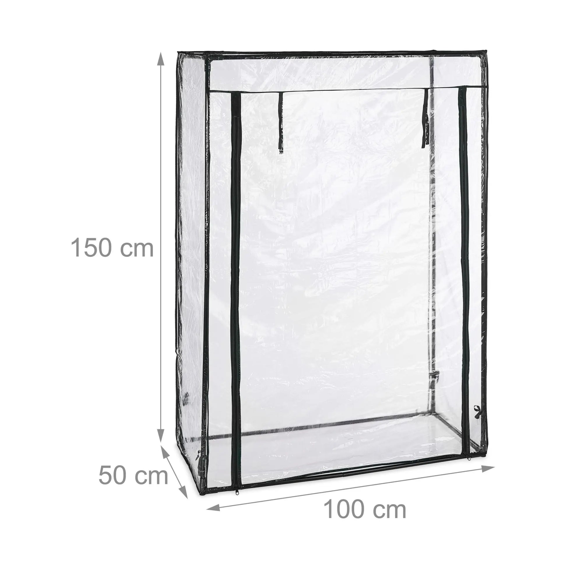 Tomatengewächshaus mit PVC-Folie Schwarz-Transparent von Relaxdays