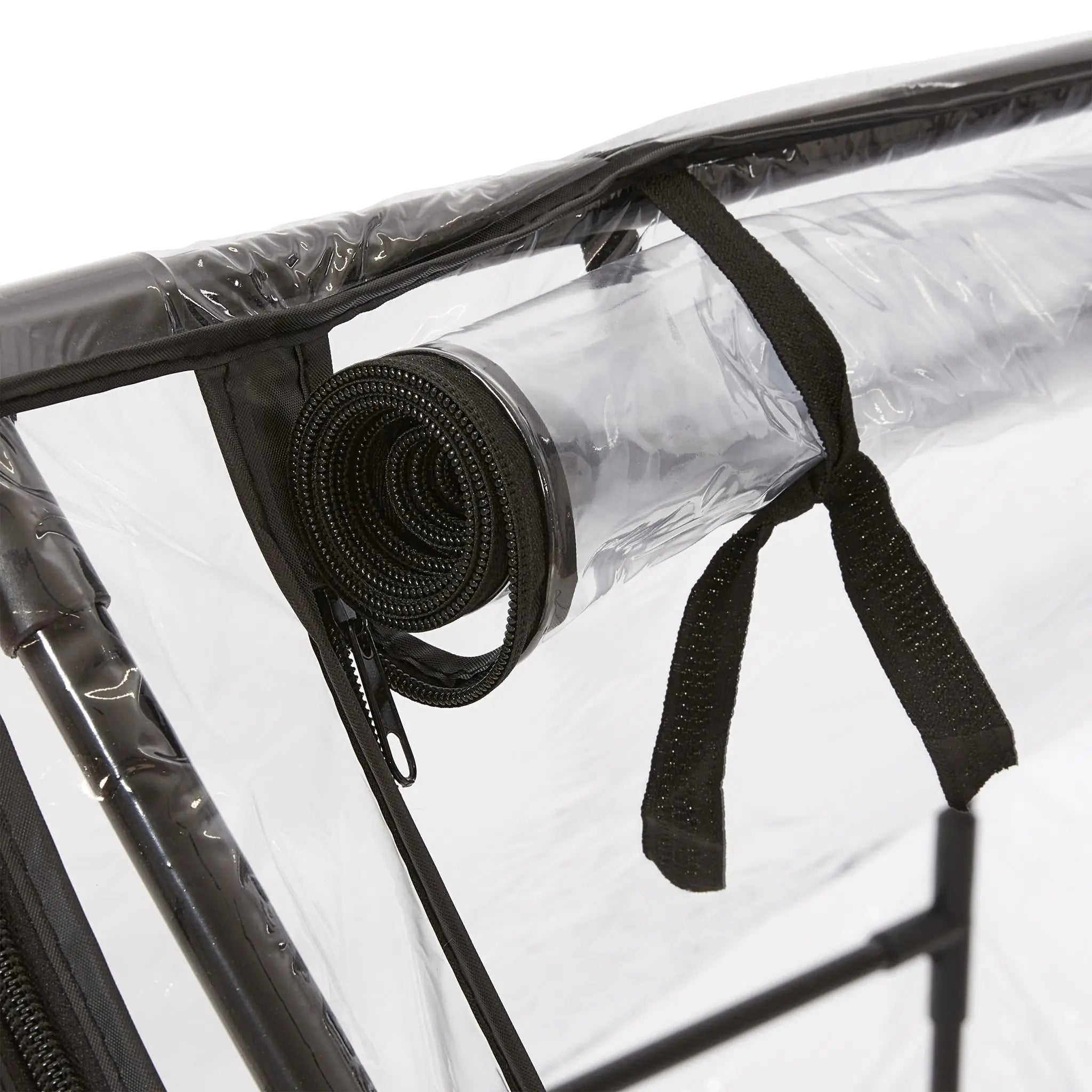 Folienfrühbeet PVC mit 2 Türen Schwarz-Transparent von Relaxdays