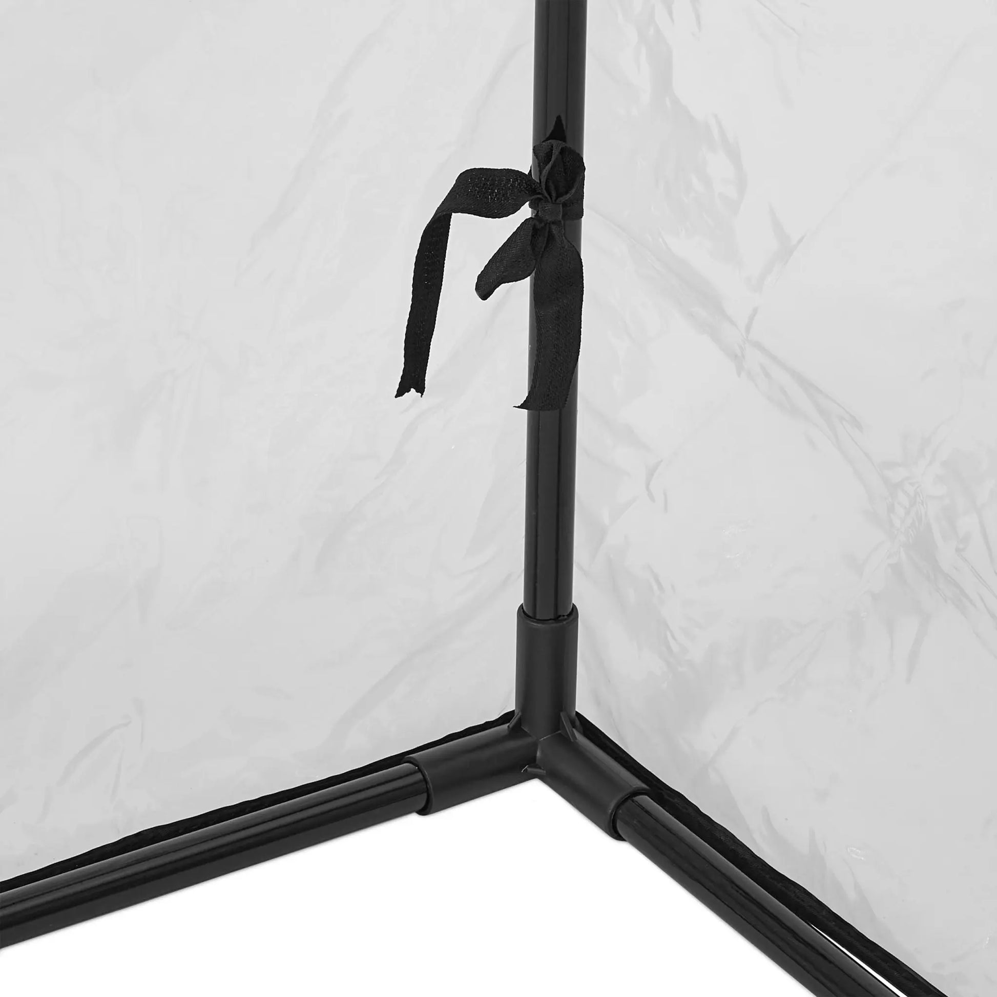 Folienfrühbeet PVC mit 2 Türen Schwarz-Transparent von Relaxdays