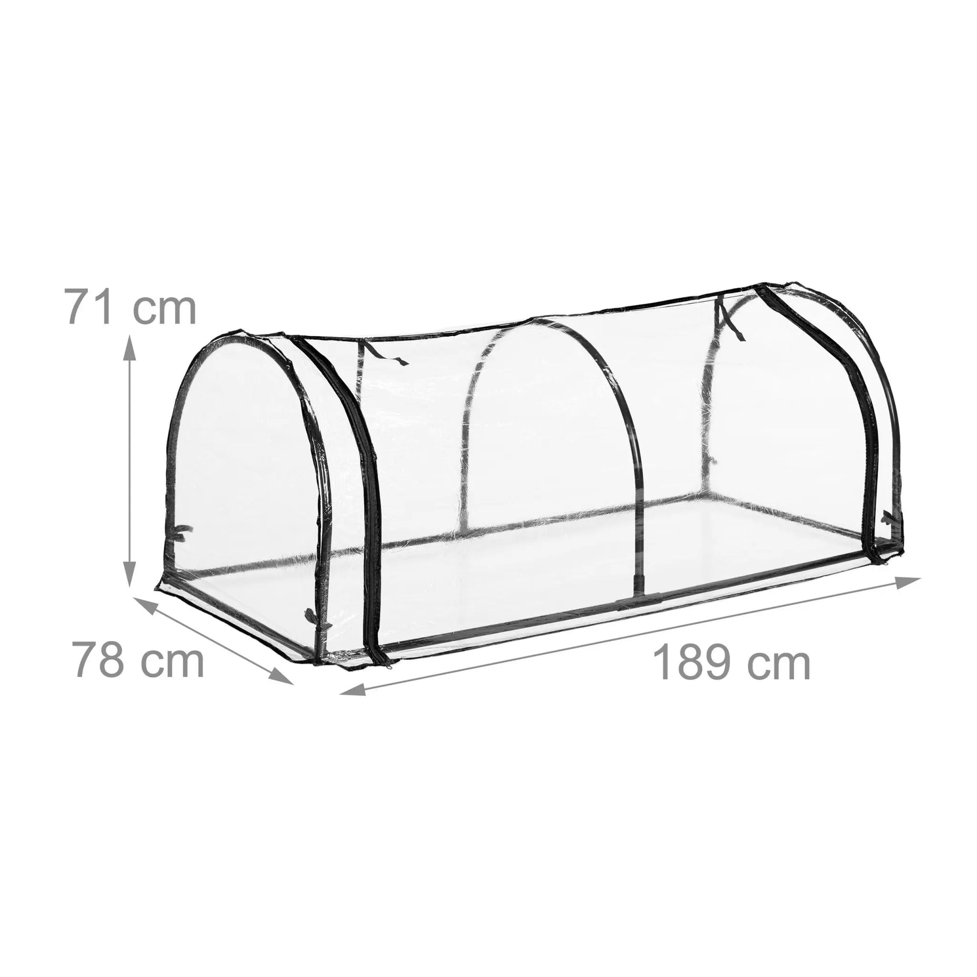 Folienfrühbeet PVC Schwarz-Transparent von Relaxdays