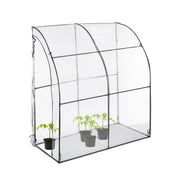 Begehbares Tomatengewächshaus mit Folie Schwarz-Transparent von Relaxdays