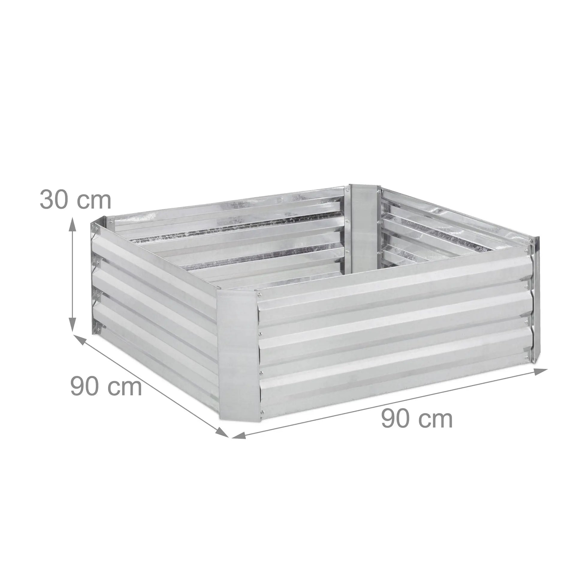 Hochbeet Metall Silber von Relaxdays
