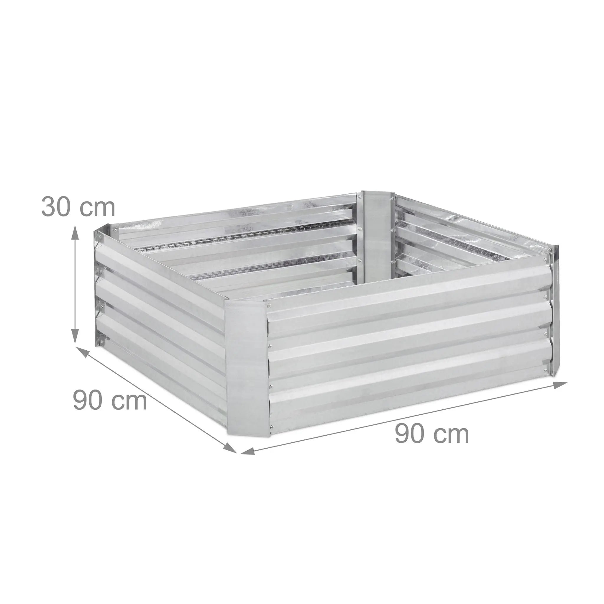 Hochbeet Metall Silber von Relaxdays