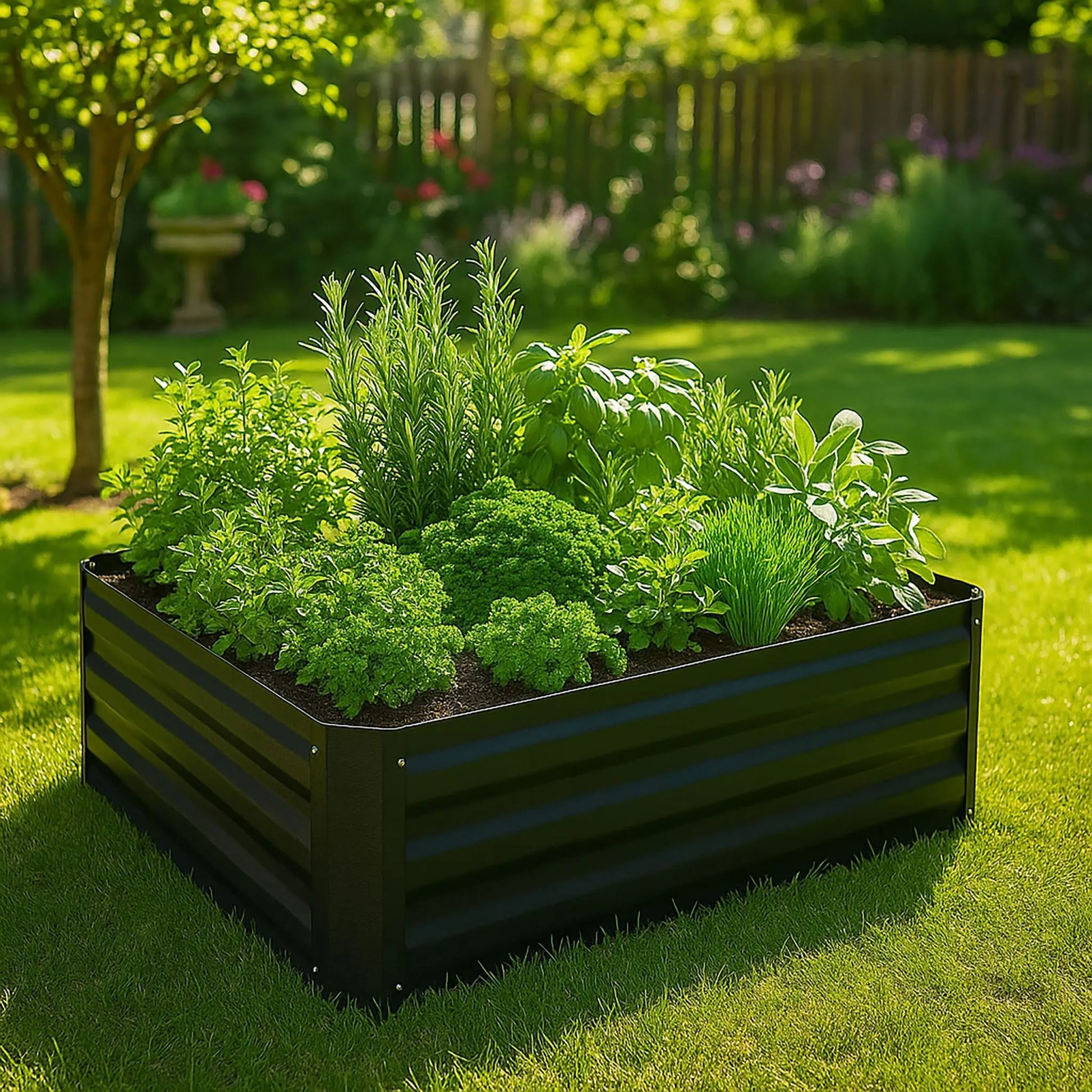 Hochbeet Metall Schwarz von Relaxdays