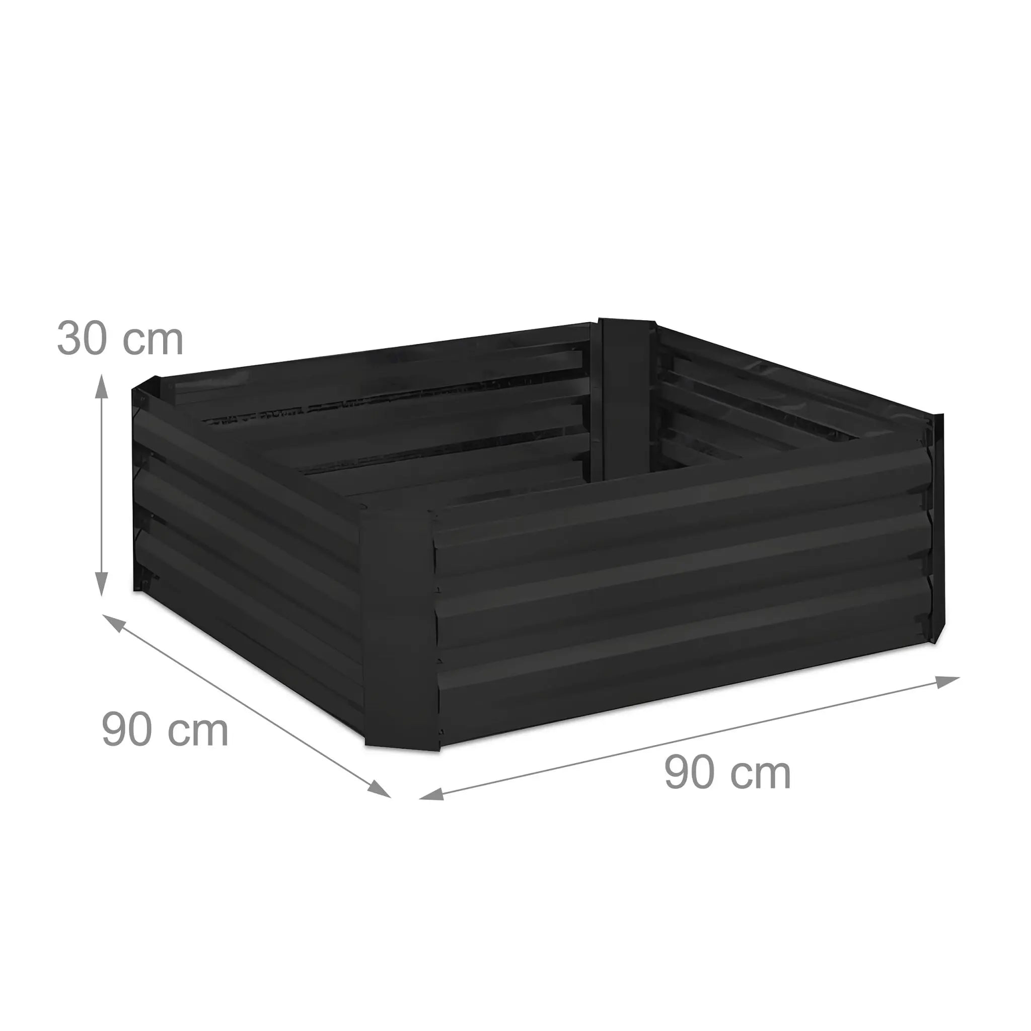 Hochbeet Metall Schwarz von Relaxdays