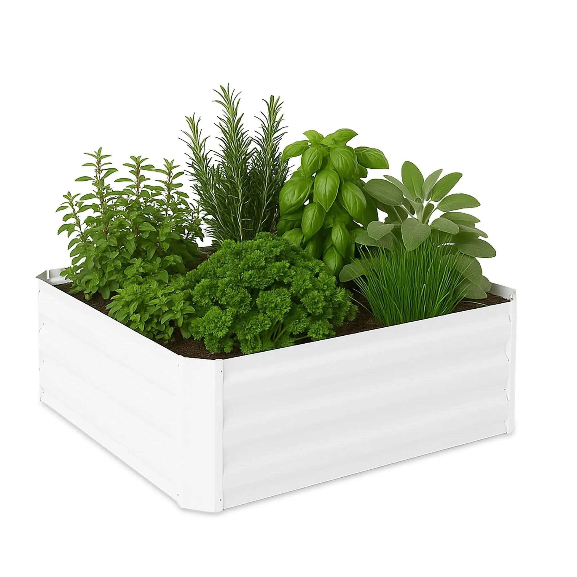 Hochbeet Metall Weiss von Relaxdays