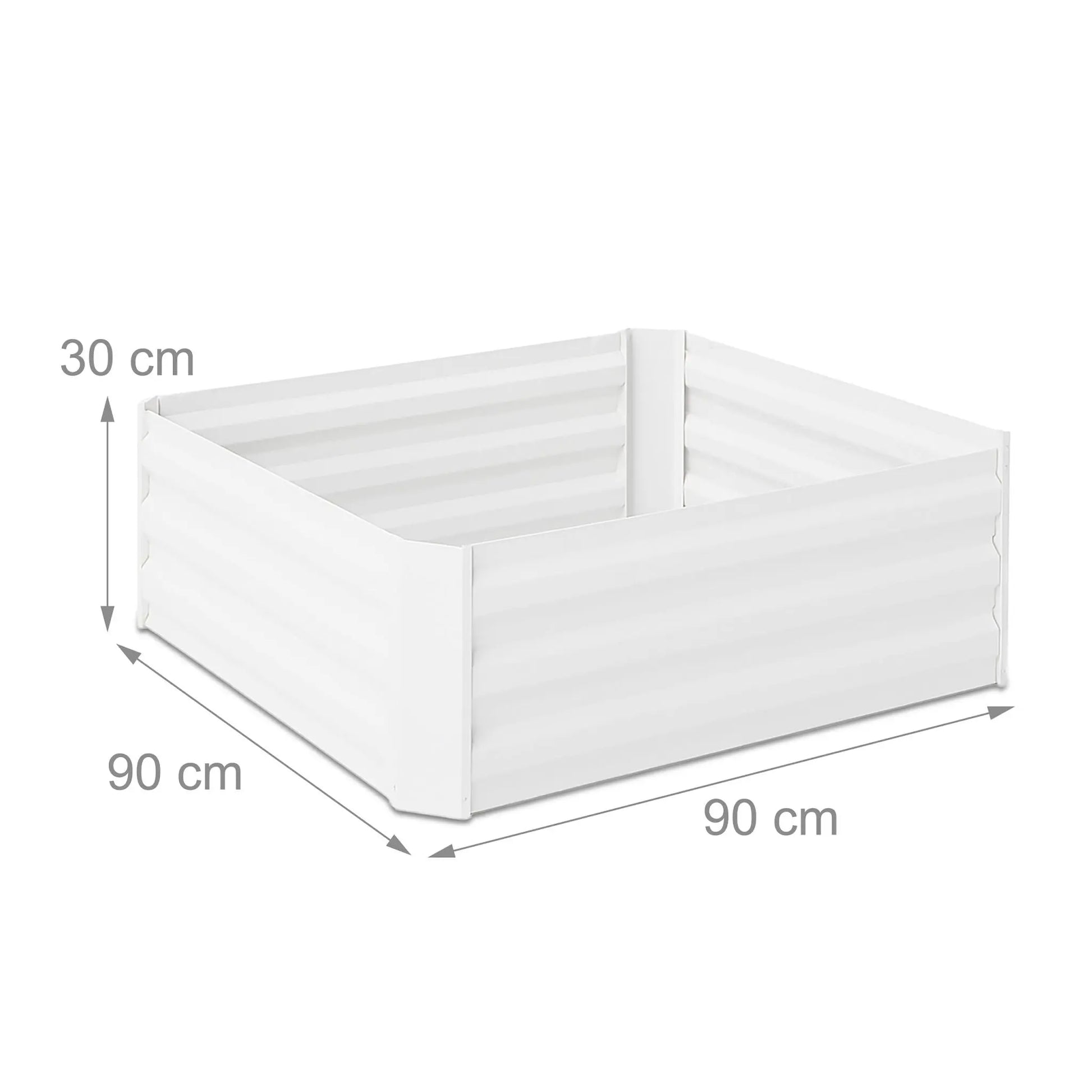 Hochbeet Metall Weiss von Relaxdays