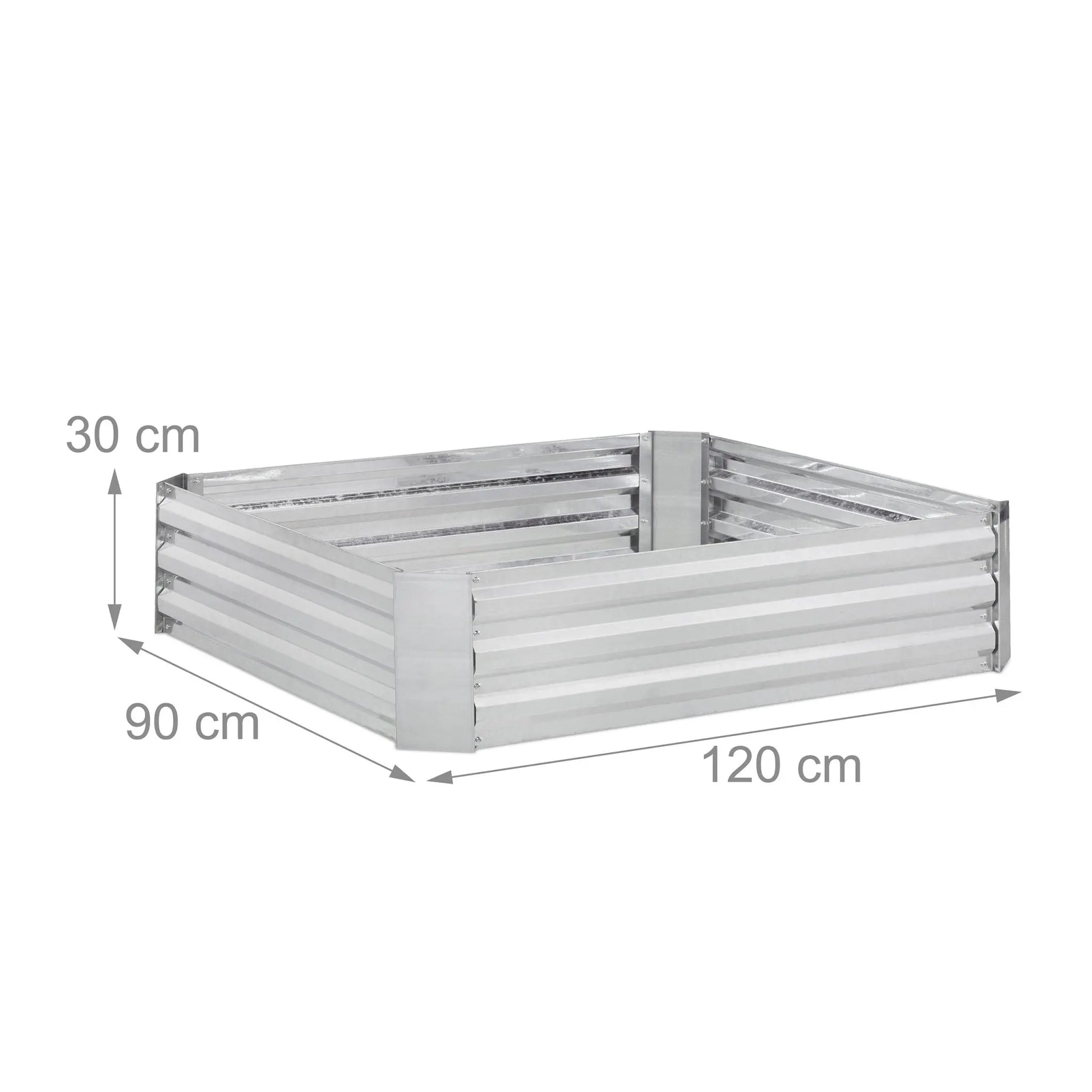 Hochbeet Metall Silber von Relaxdays