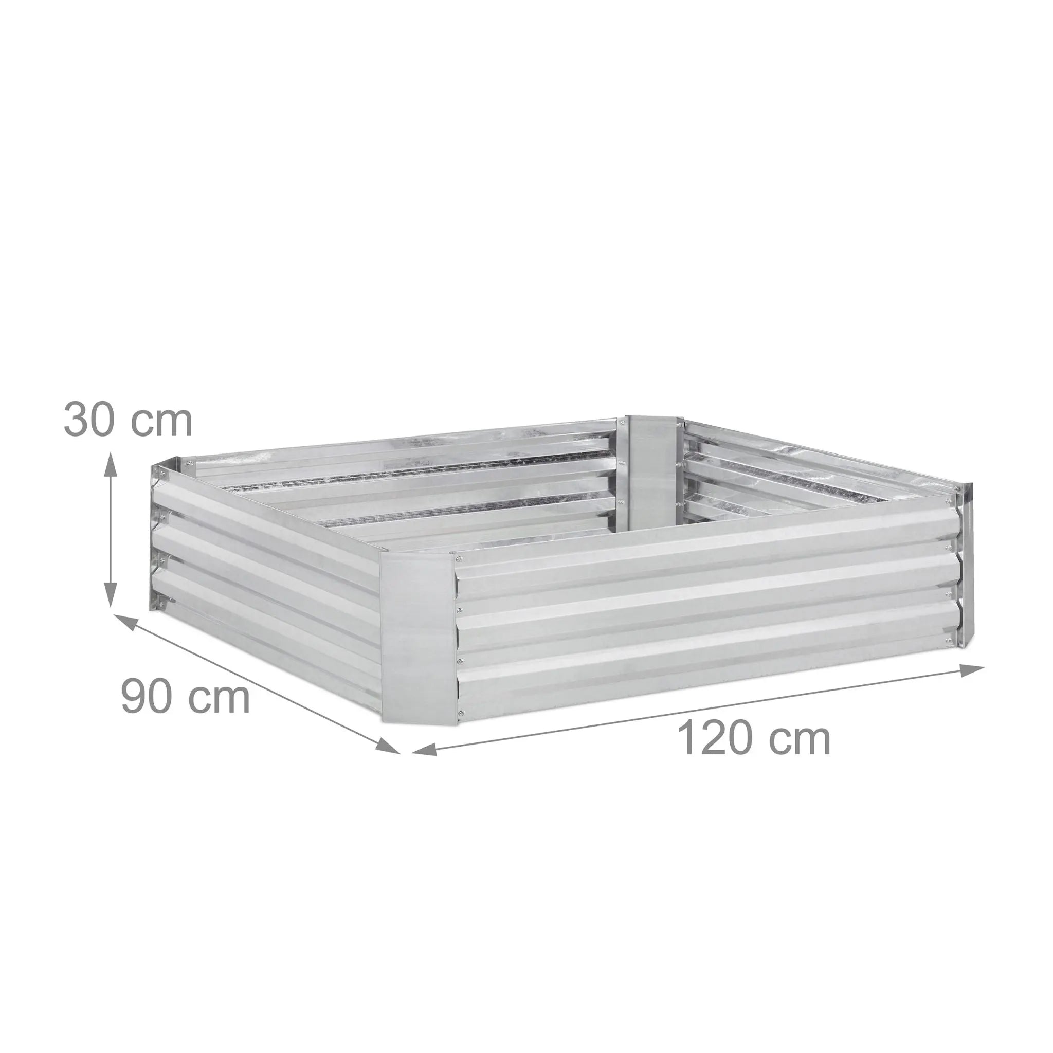Hochbeet Metall Silber von Relaxdays