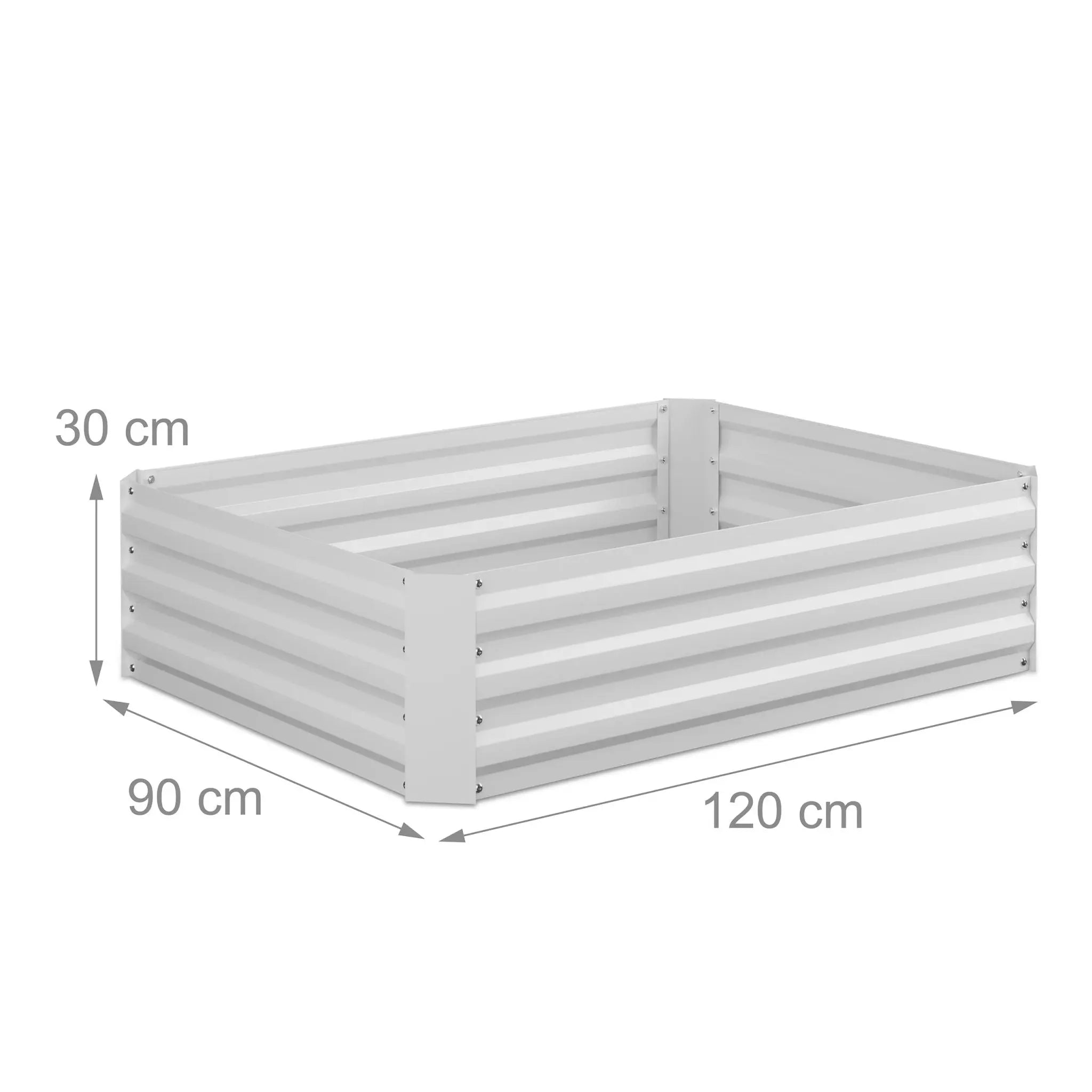 Hochbeet Metall Weiss von Relaxdays