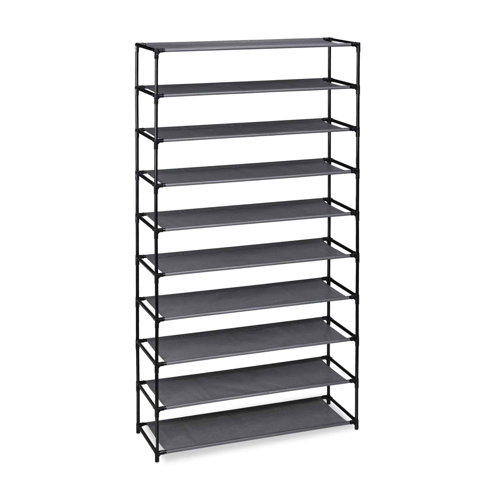 Schuhschrank Stoff 9 Fächer Grau von Relaxdays