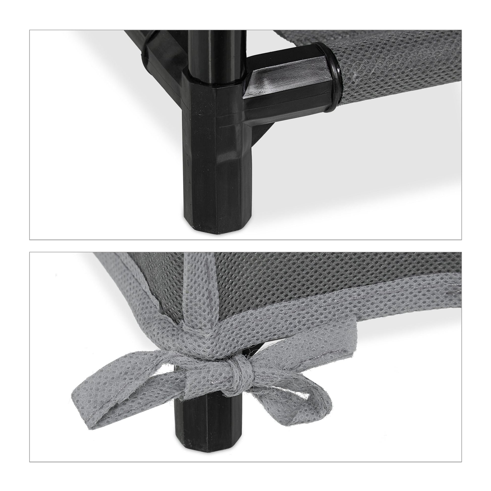 Schuhschrank Stoff 5 Fächer Grau von Relaxdays