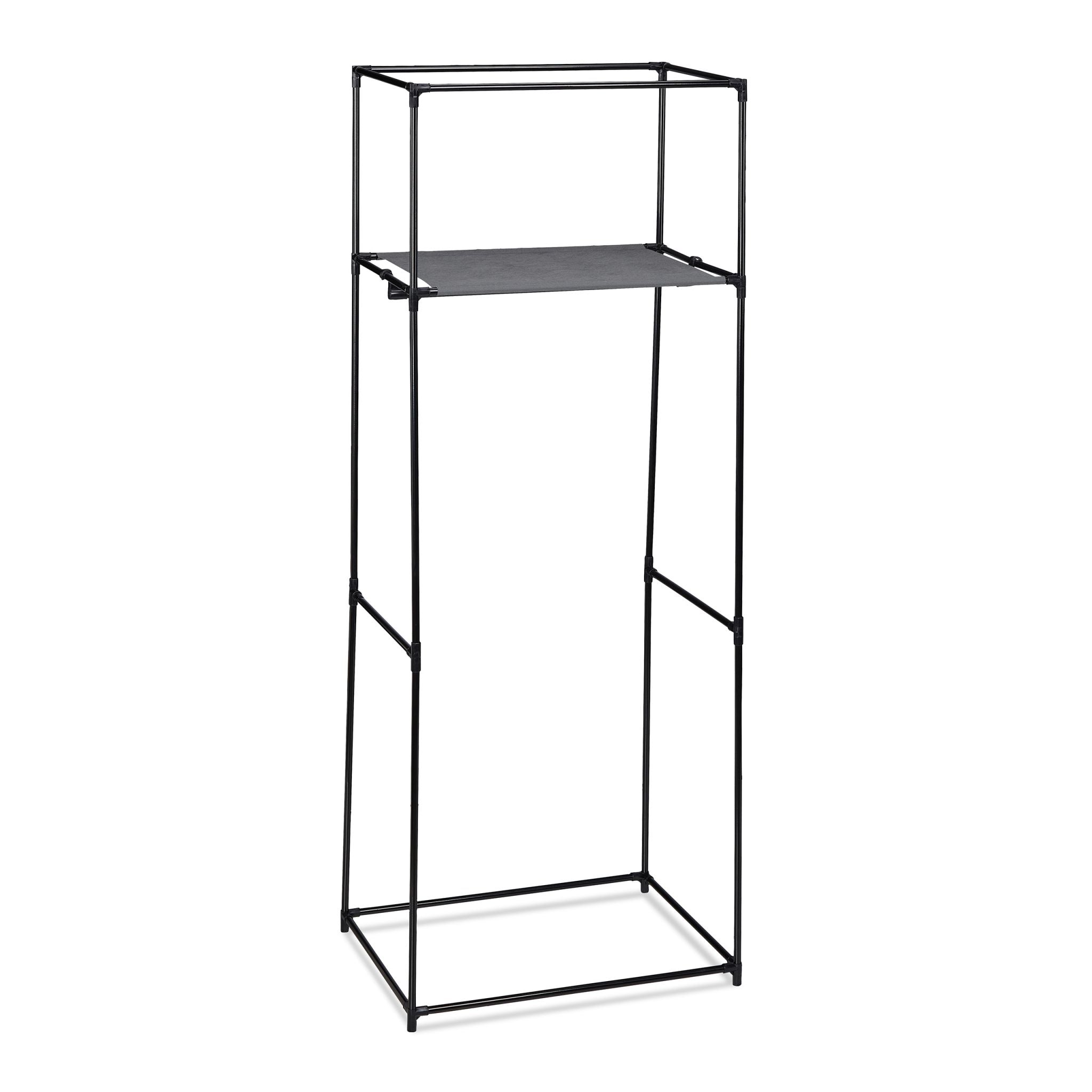Stoffschrank mit Kleiderstange Grau von Relaxdays