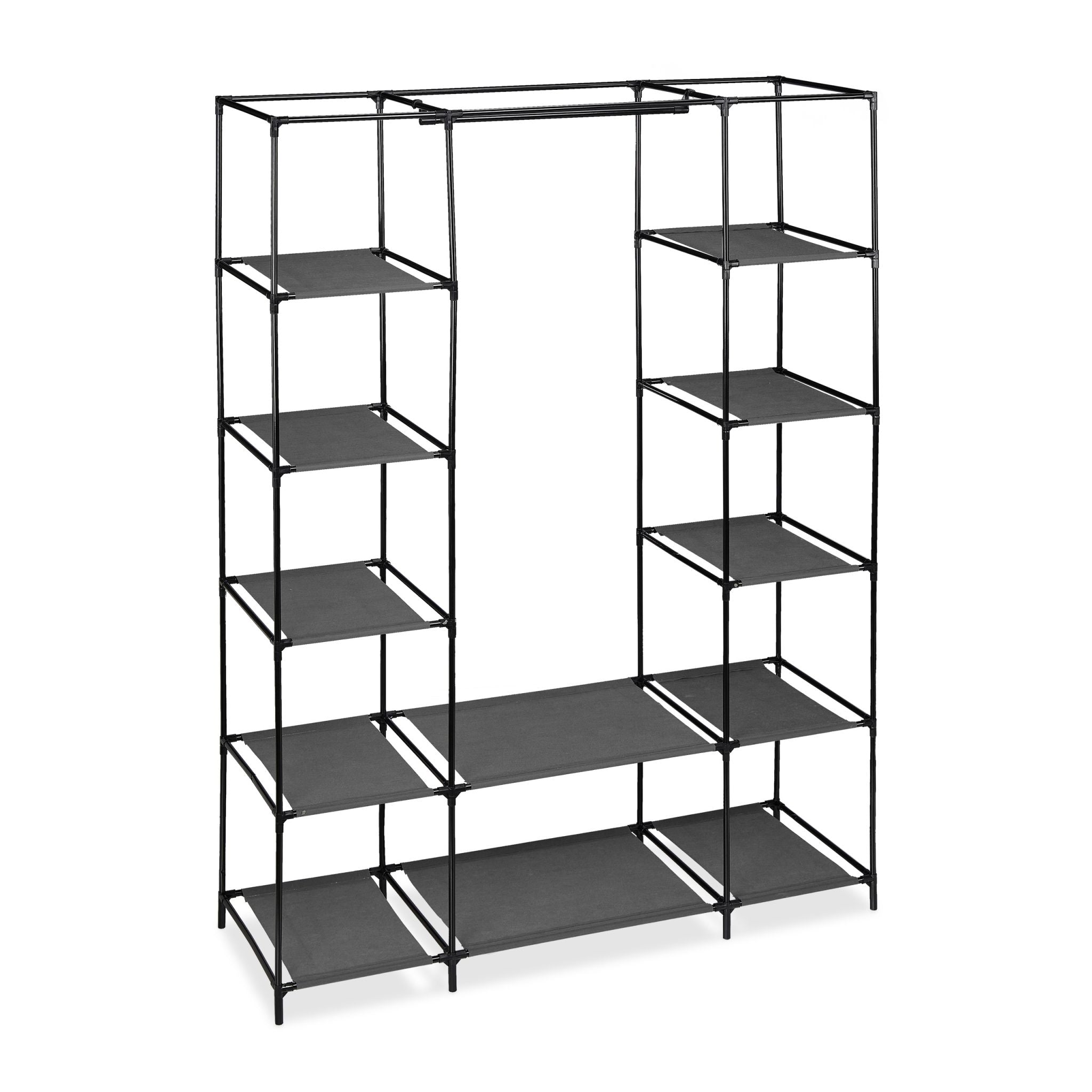 Stoffschrank XXL Grau von Relaxdays