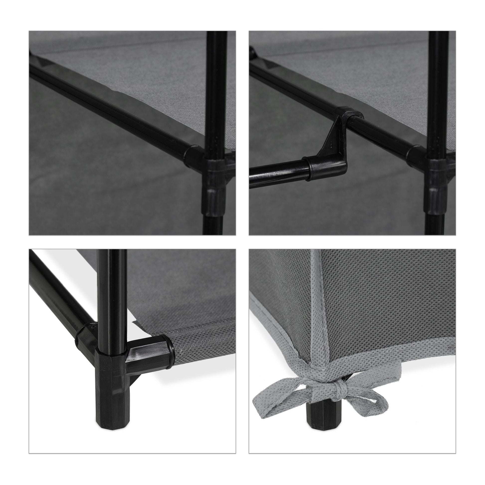 Stoffschrank XXL Grau von Relaxdays