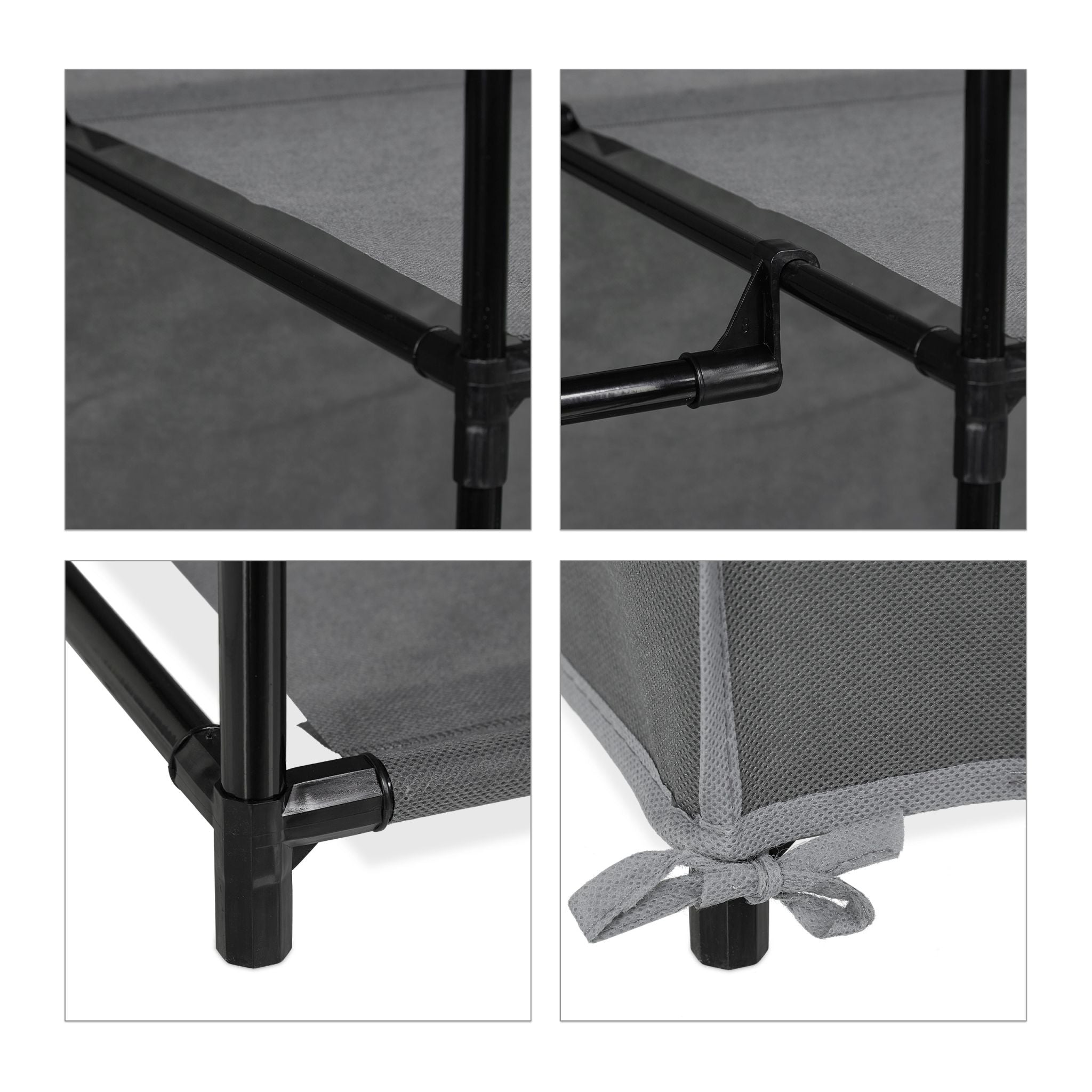 Stoffschrank XXL Grau von Relaxdays