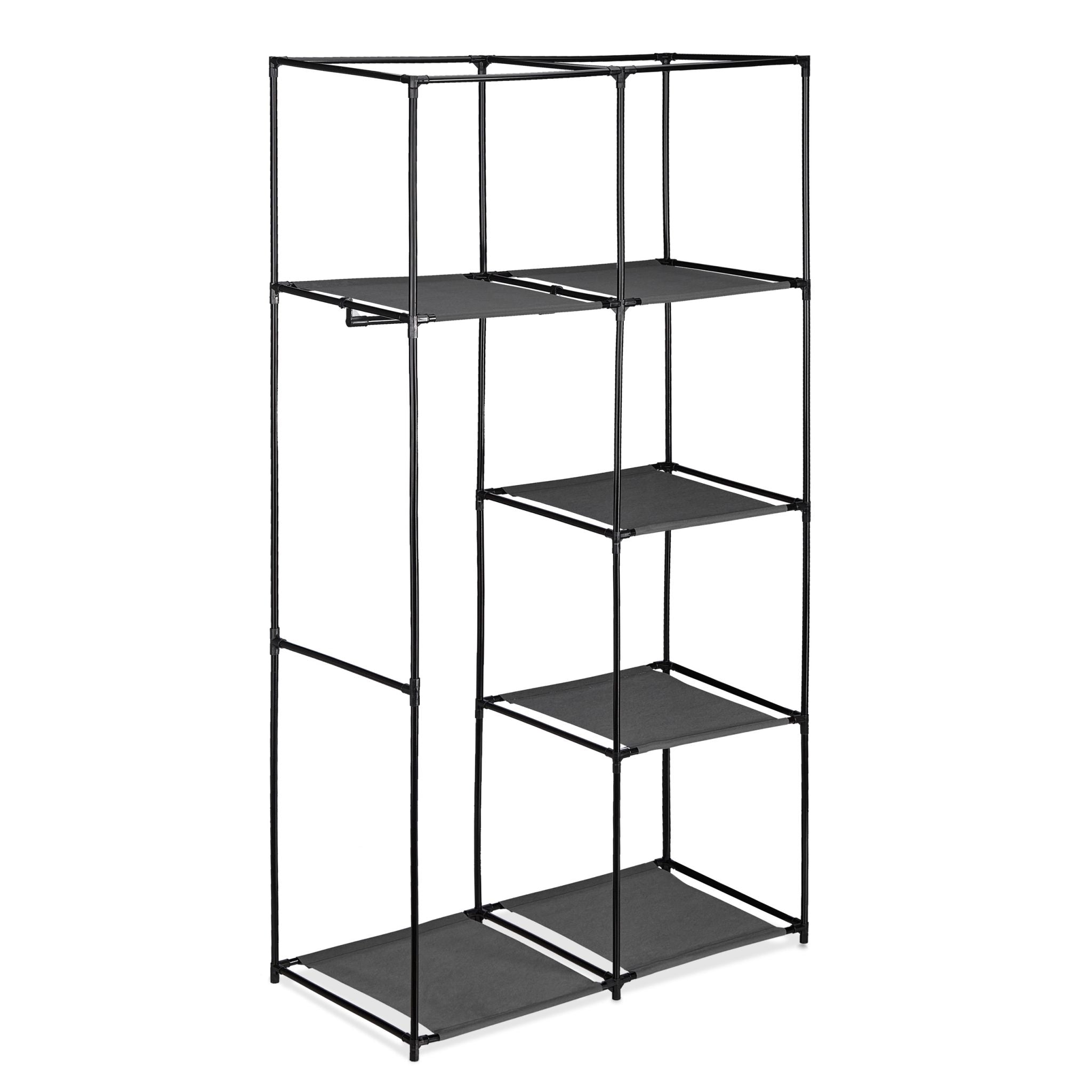 Stoffschrank geschlossen Grau von Relaxdays