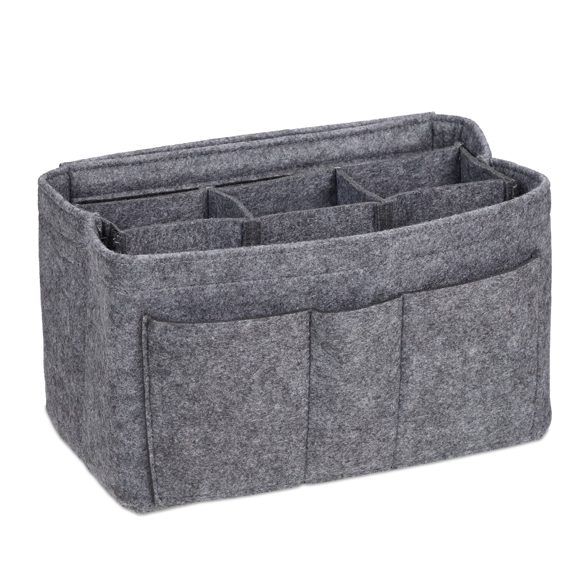 Taschenorganizer Handtasche Filz Grau von Relaxdays