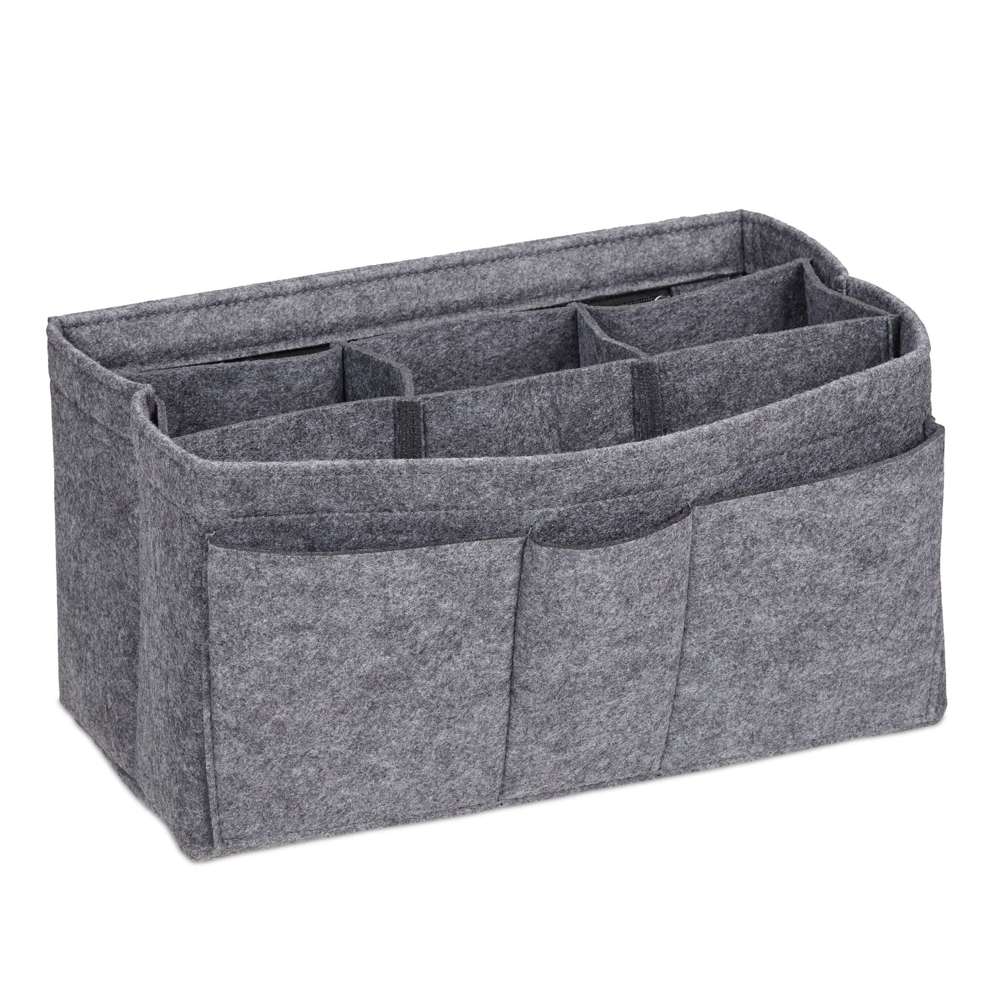 Taschenorganizer Handtasche Filz Grau von Relaxdays