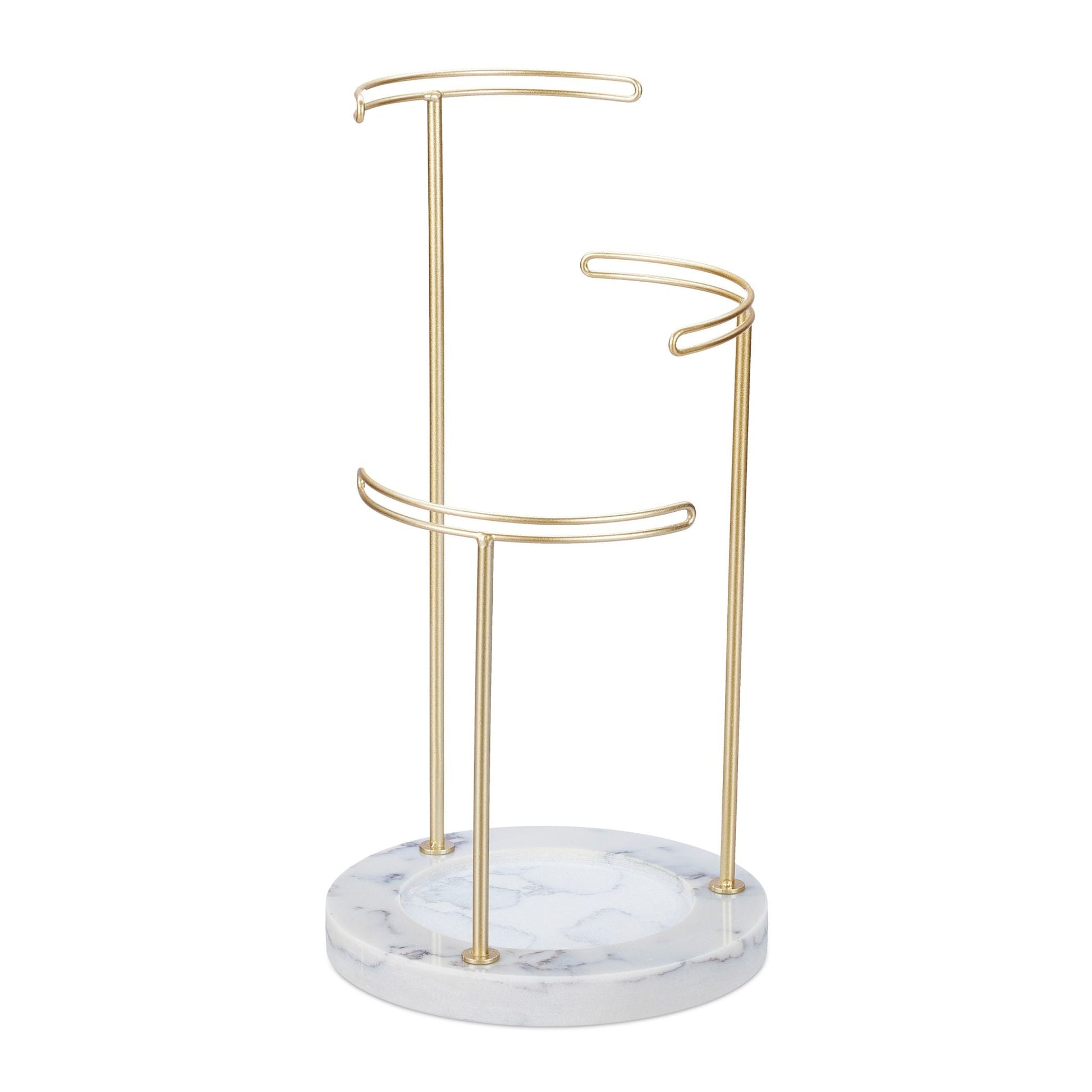 Schmuckständer Marmor gold Weiss-Gold von Relaxdays