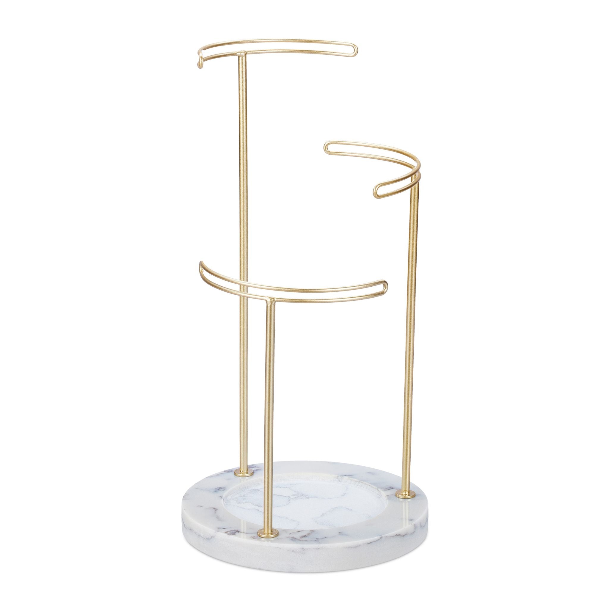 Schmuckständer Marmor gold Weiss-Gold von Relaxdays