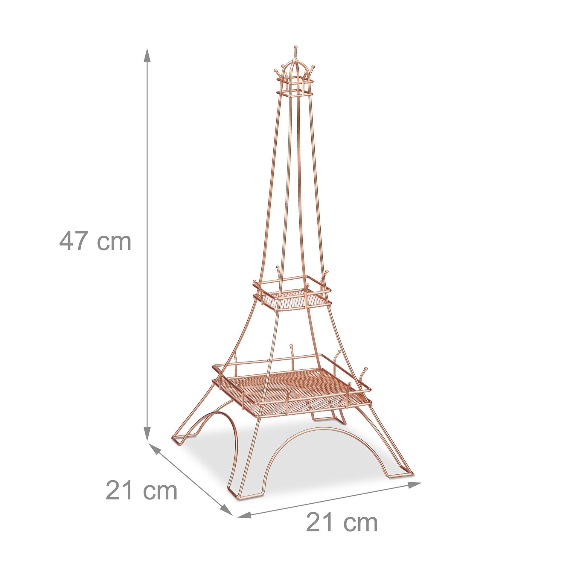 Schmuckständer Eiffelturm Kupfer von Relaxdays