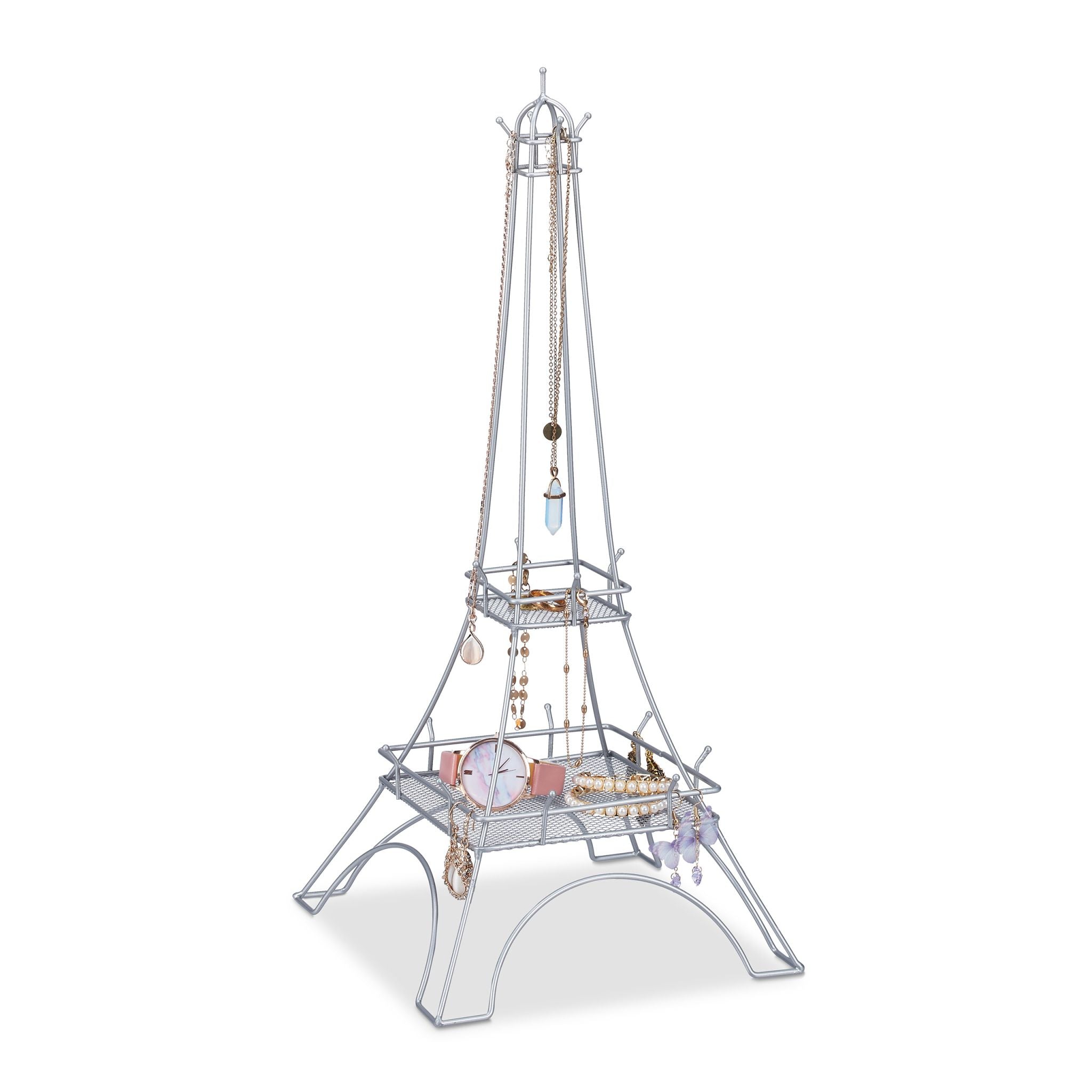 Schmuckständer Eiffelturm Silber von Relaxdays