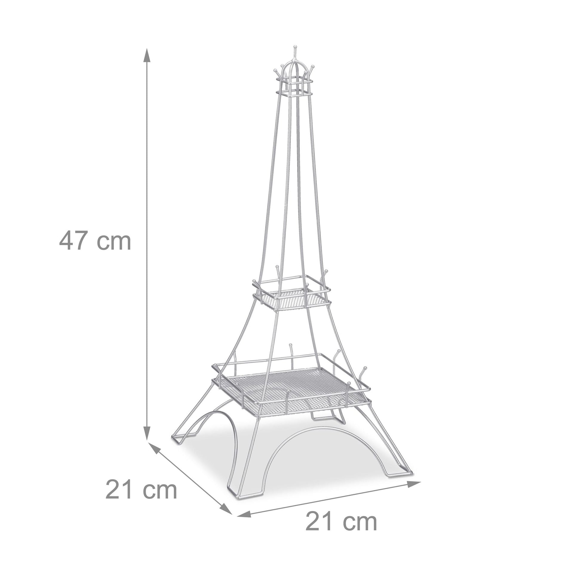 Schmuckständer Eiffelturm Silber von Relaxdays