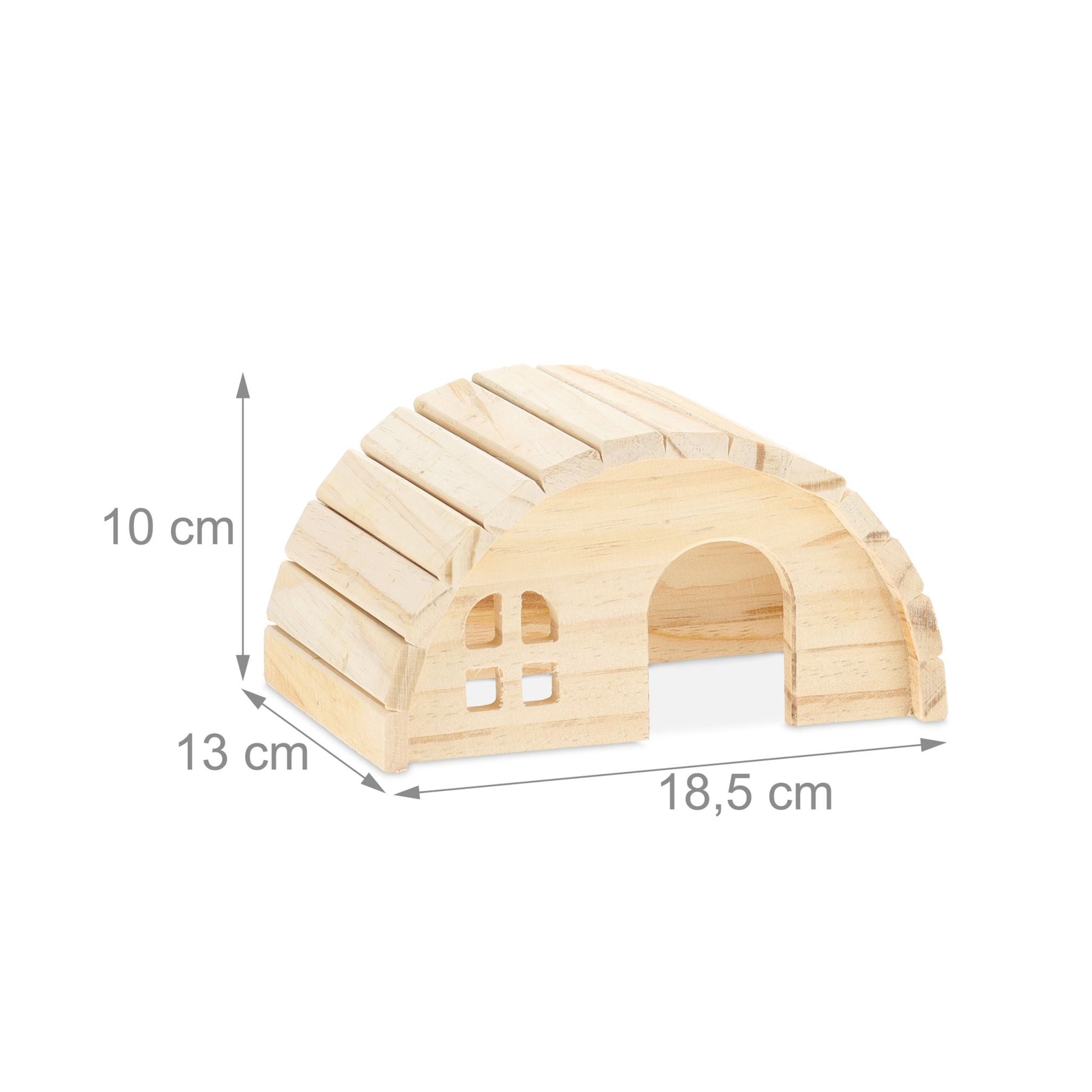 Hamsterhaus Holz Hellbraun von Relaxdays