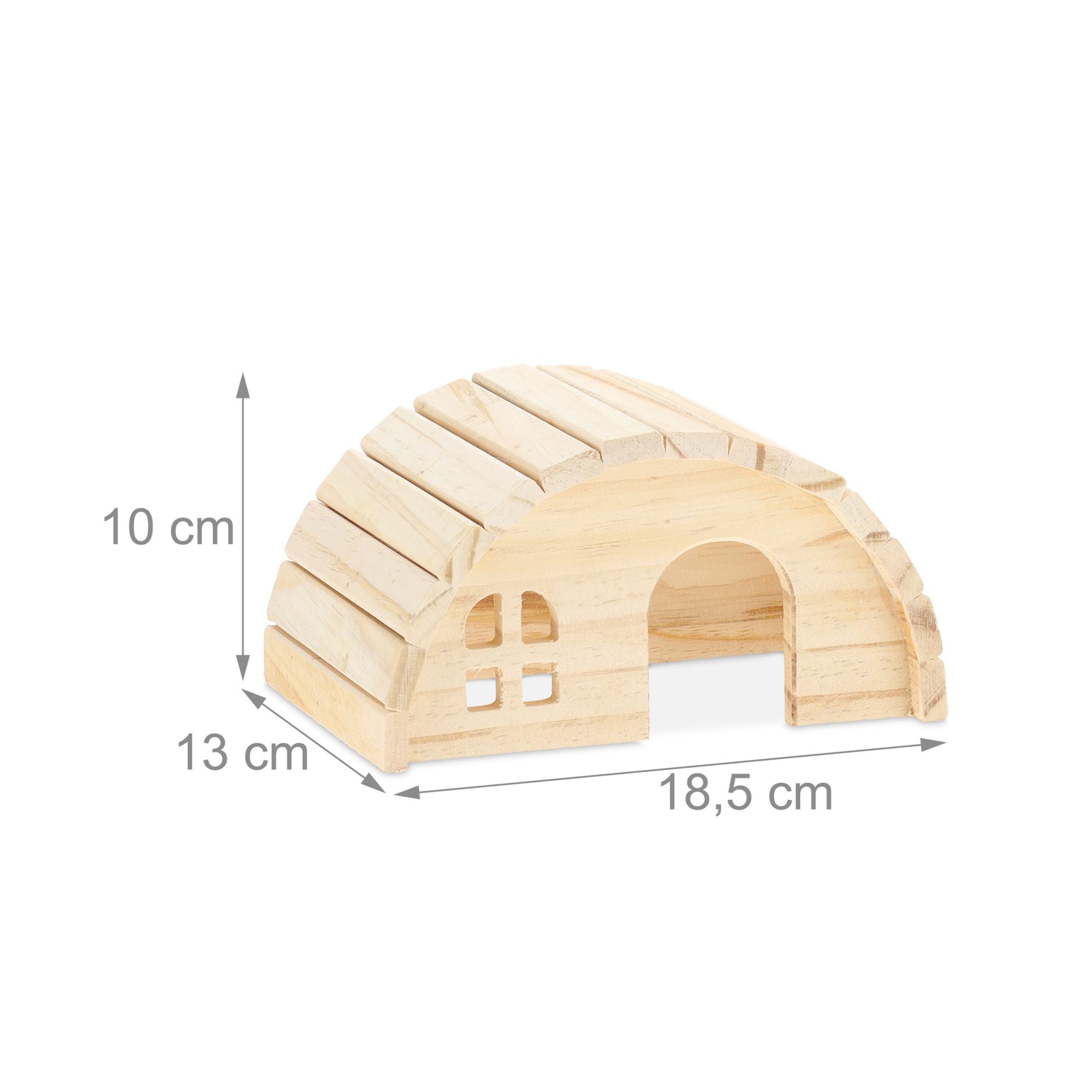 Hamsterhaus Holz Hellbraun von Relaxdays