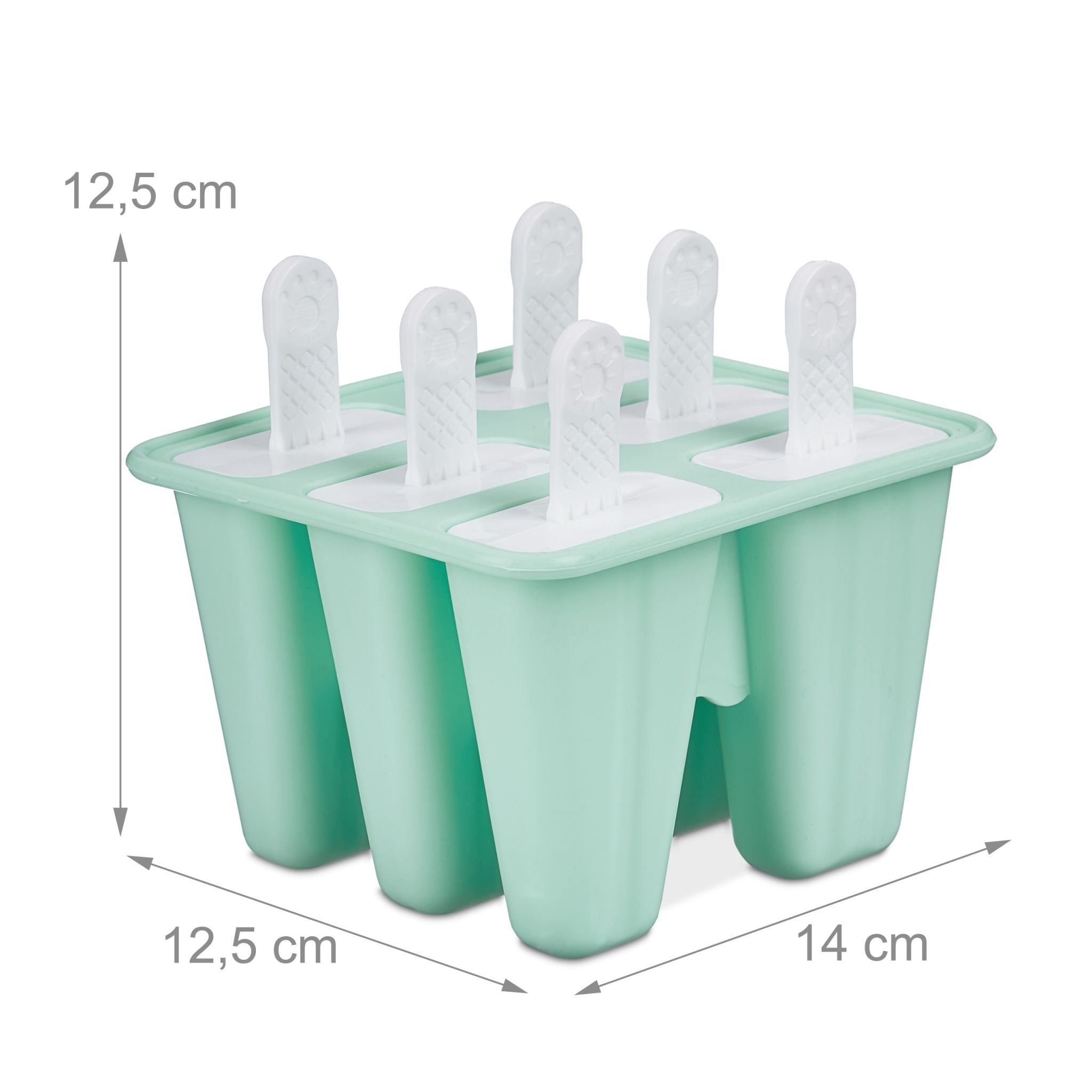 6 Eisformen Silikon Weiss-Türkis
