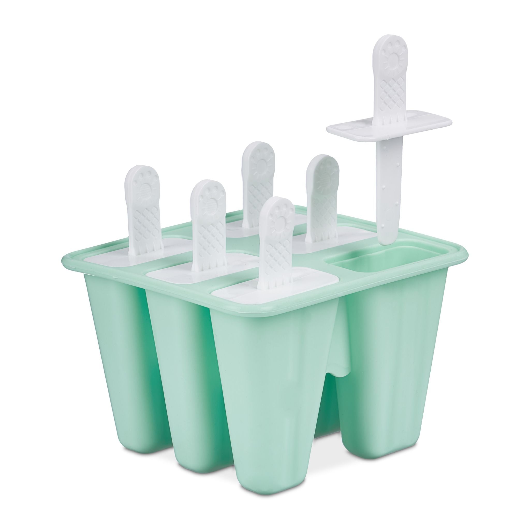6 Eisformen Silikon Weiss-Türkis